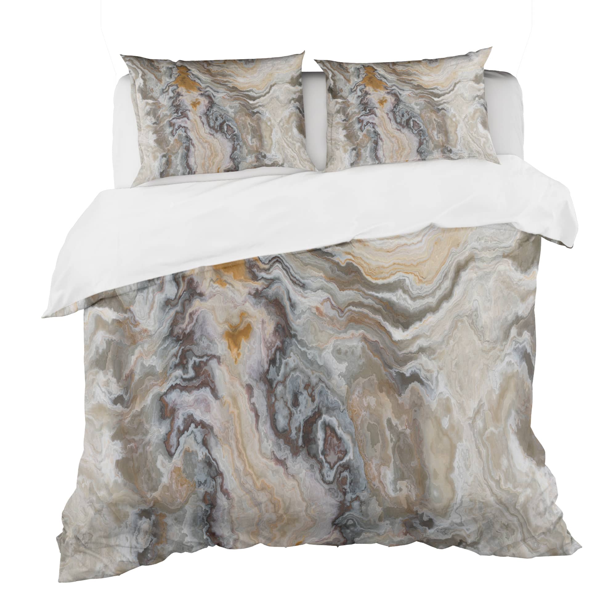 Designart Onyx Detail Composition Mid-Century Modern Duvet Cover Set