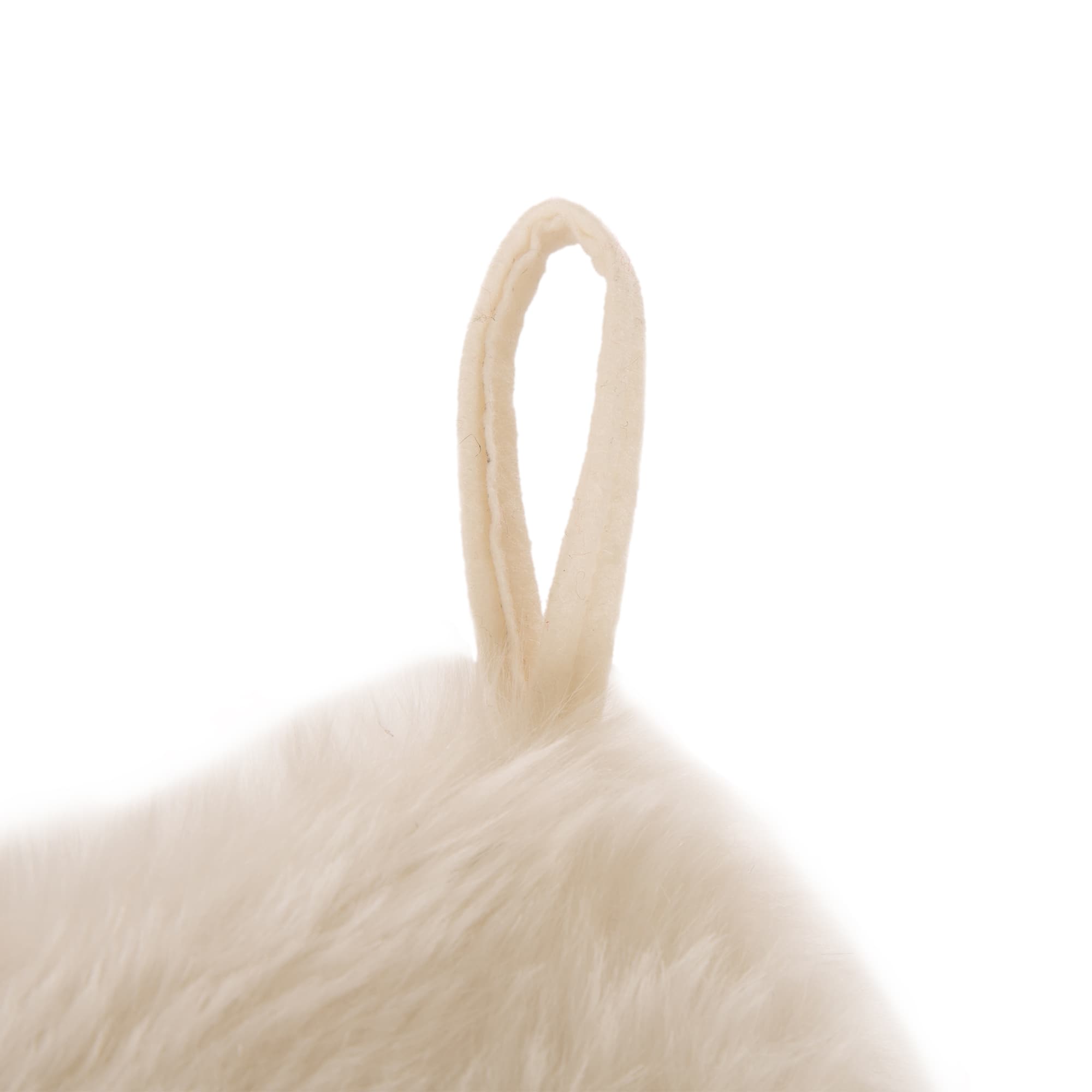 Glitzhome® 21" White Plush Stocking, Set Of 2