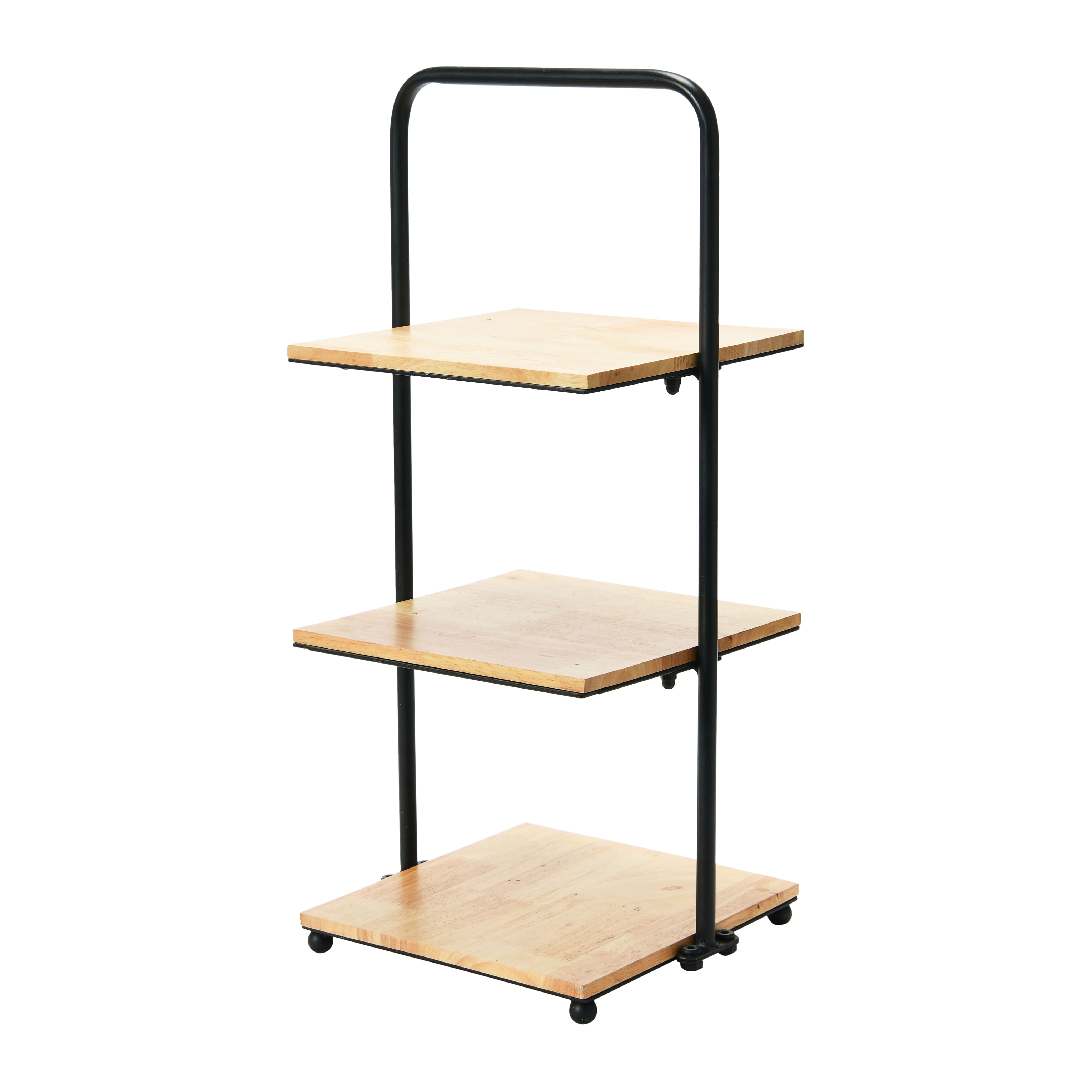 Hello Honey® 24'' Black Modern Decorative Tray with 3 shelves
