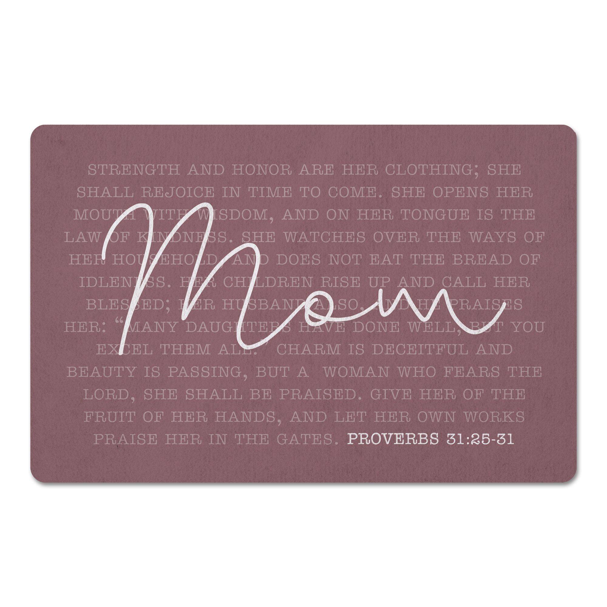 Mom Proverbs Verse Floor Mat