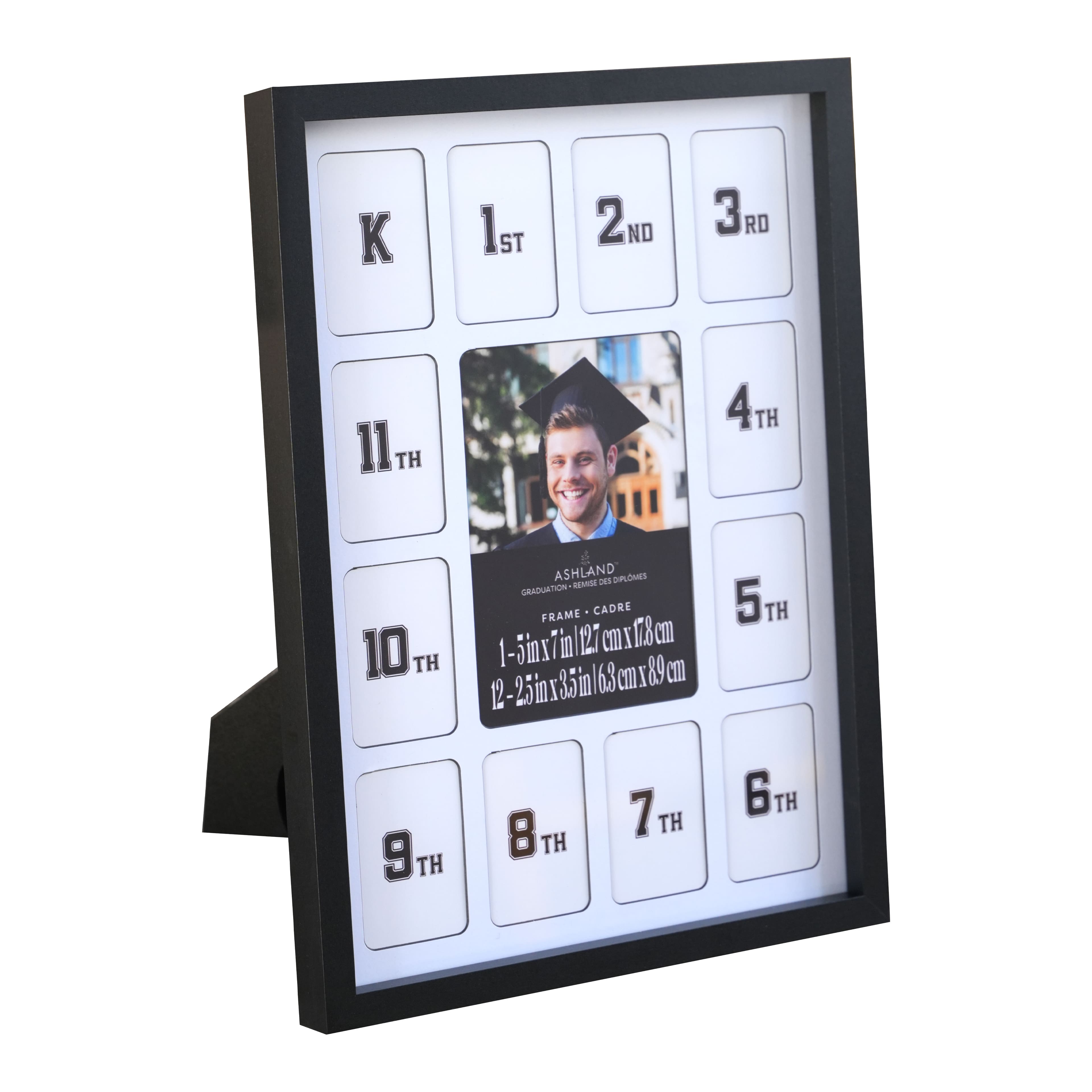 13 Opening 11" x 15" Black & White Grades Collage Frame, Graduation by Ashland®