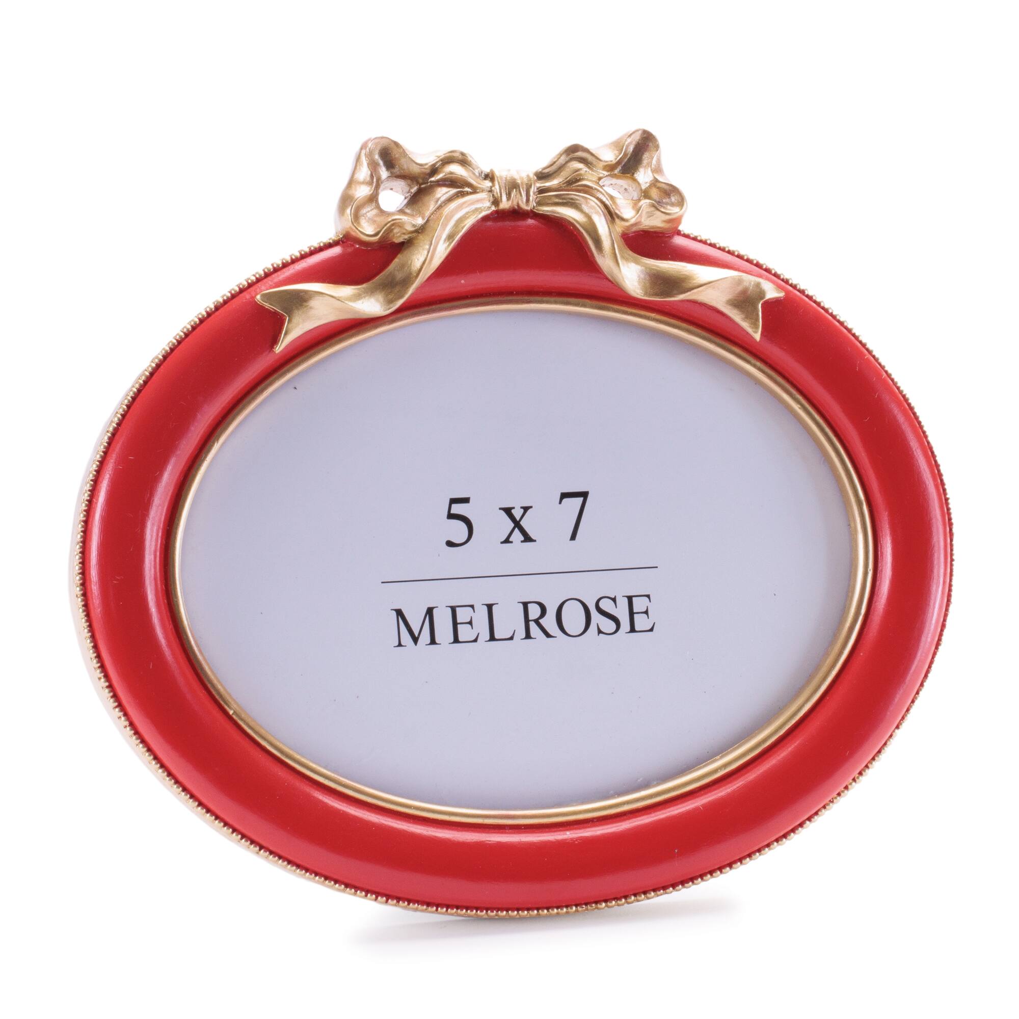Melrose Red Oval Bow Photo Frames Set