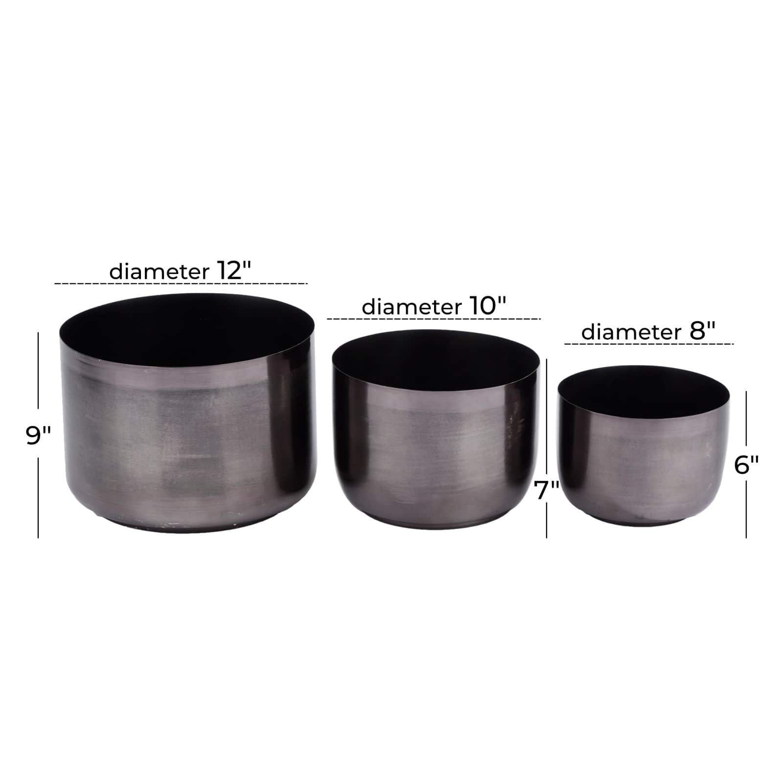 CosmoLiving by Cosmopolitan Iron Modern Planter Set
