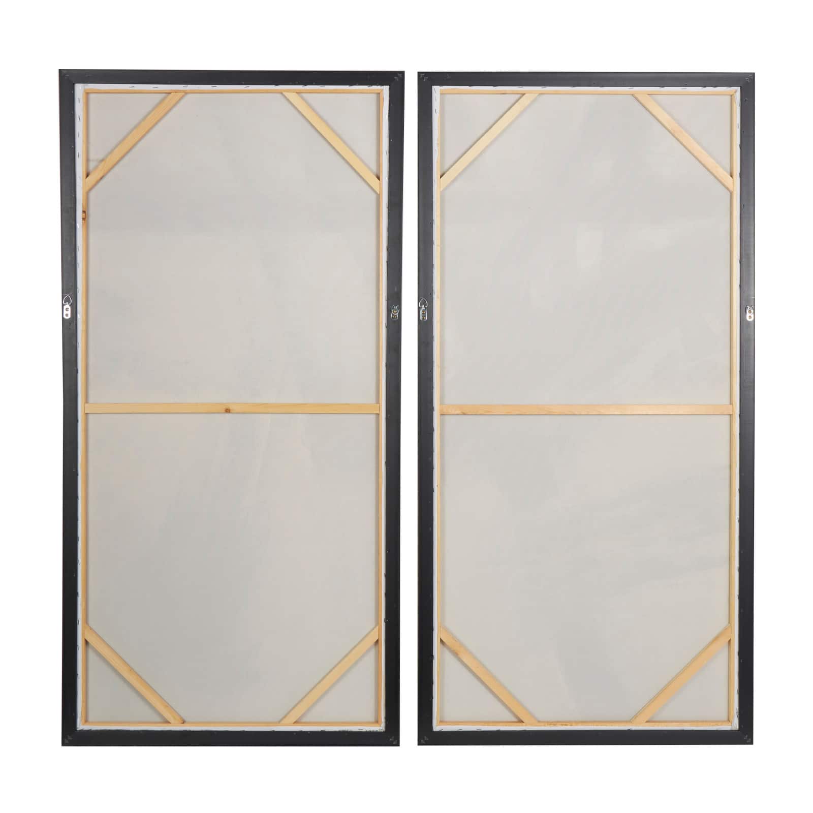 Abstract Light Gray Lines Framed Wall Art Set