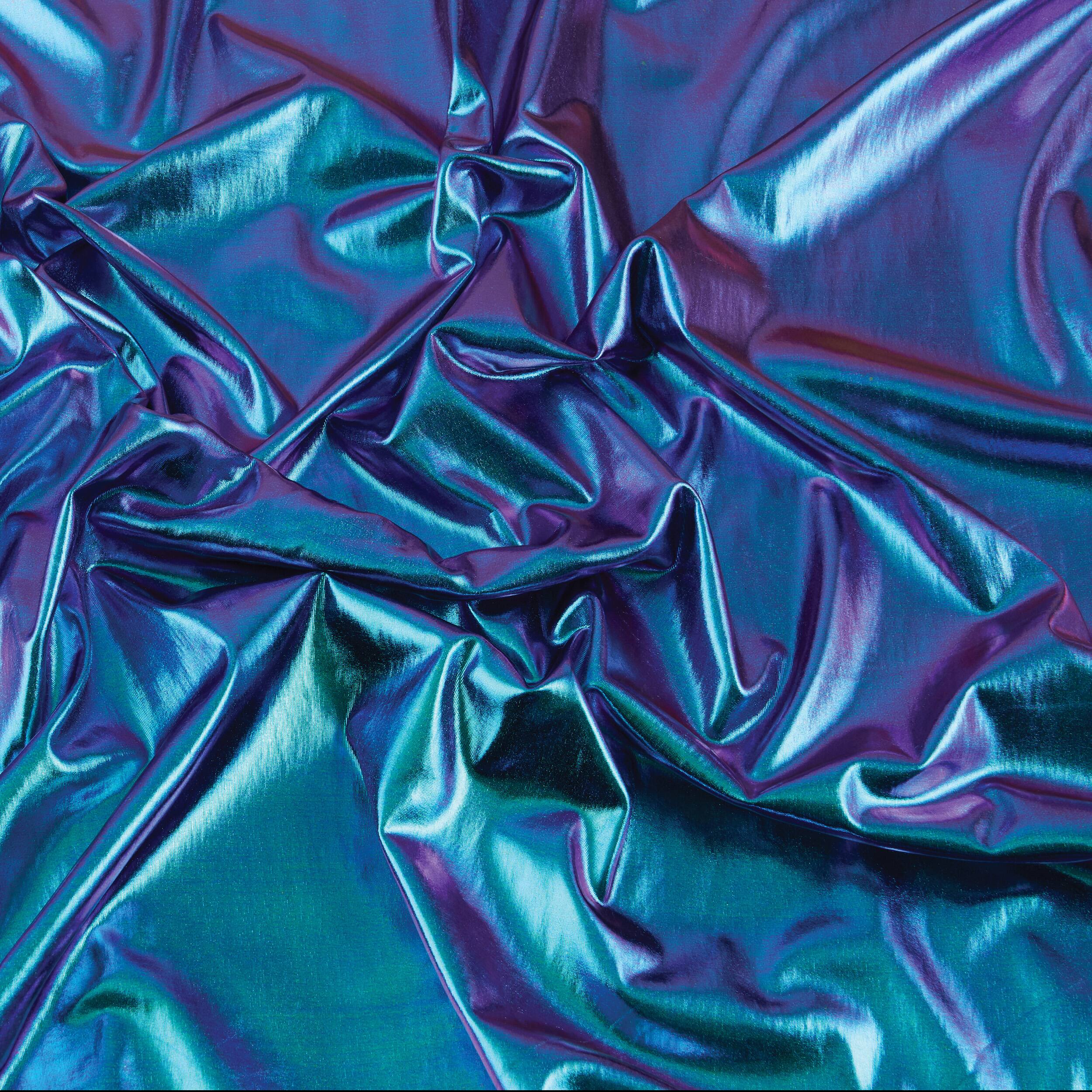 Cosplay by Yaya Han Purple & Blue Oil Slick 4-Way Stretch Jersey Fabric