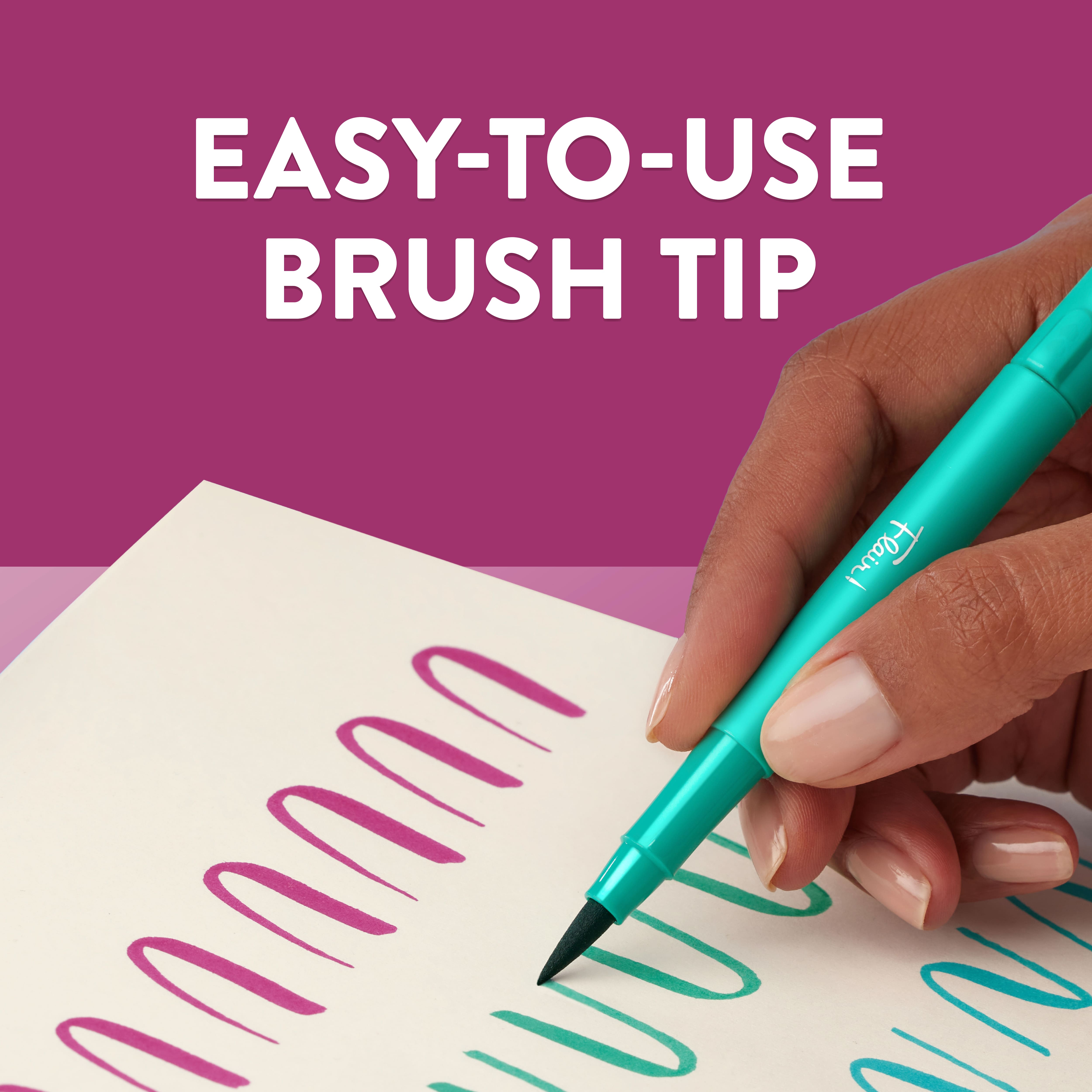Paper Mate® Flair!® 16 Colour Brush & Medium Dual Tip Felt Pens