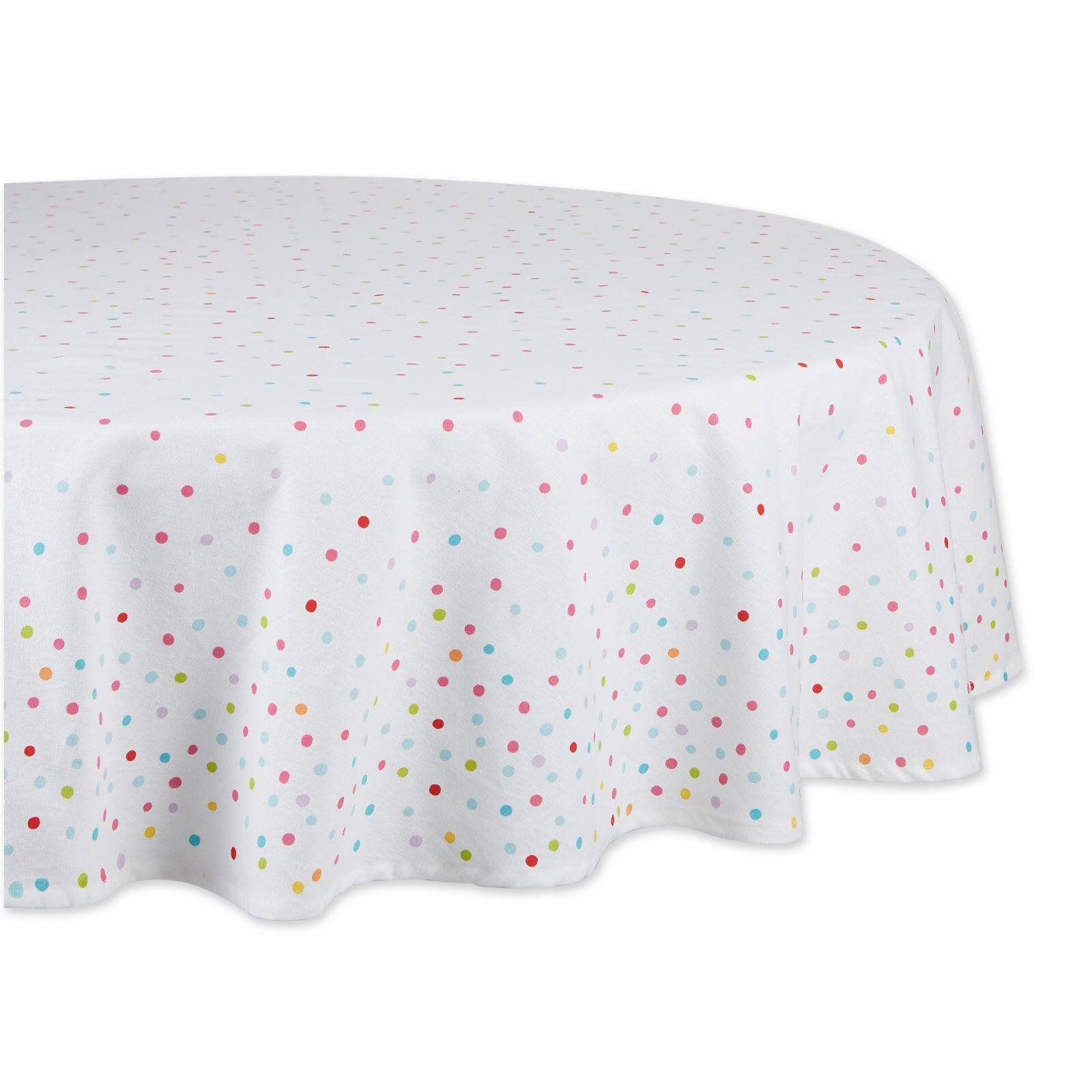 DII® 70" Round Confetti Toss Printed Tablecloth