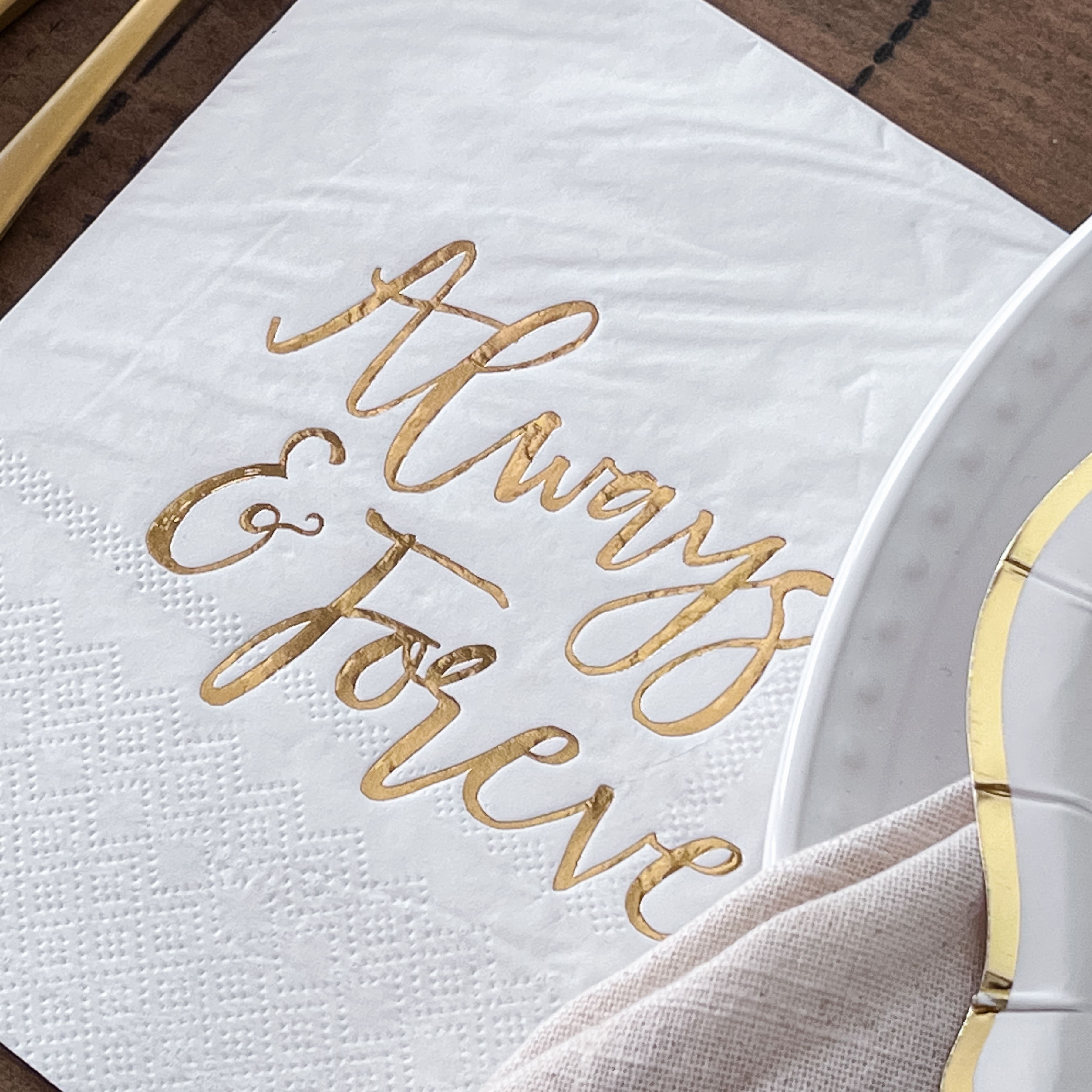 Kate Aspen Always & Forever Gold Party Tableware Set, 72ct.