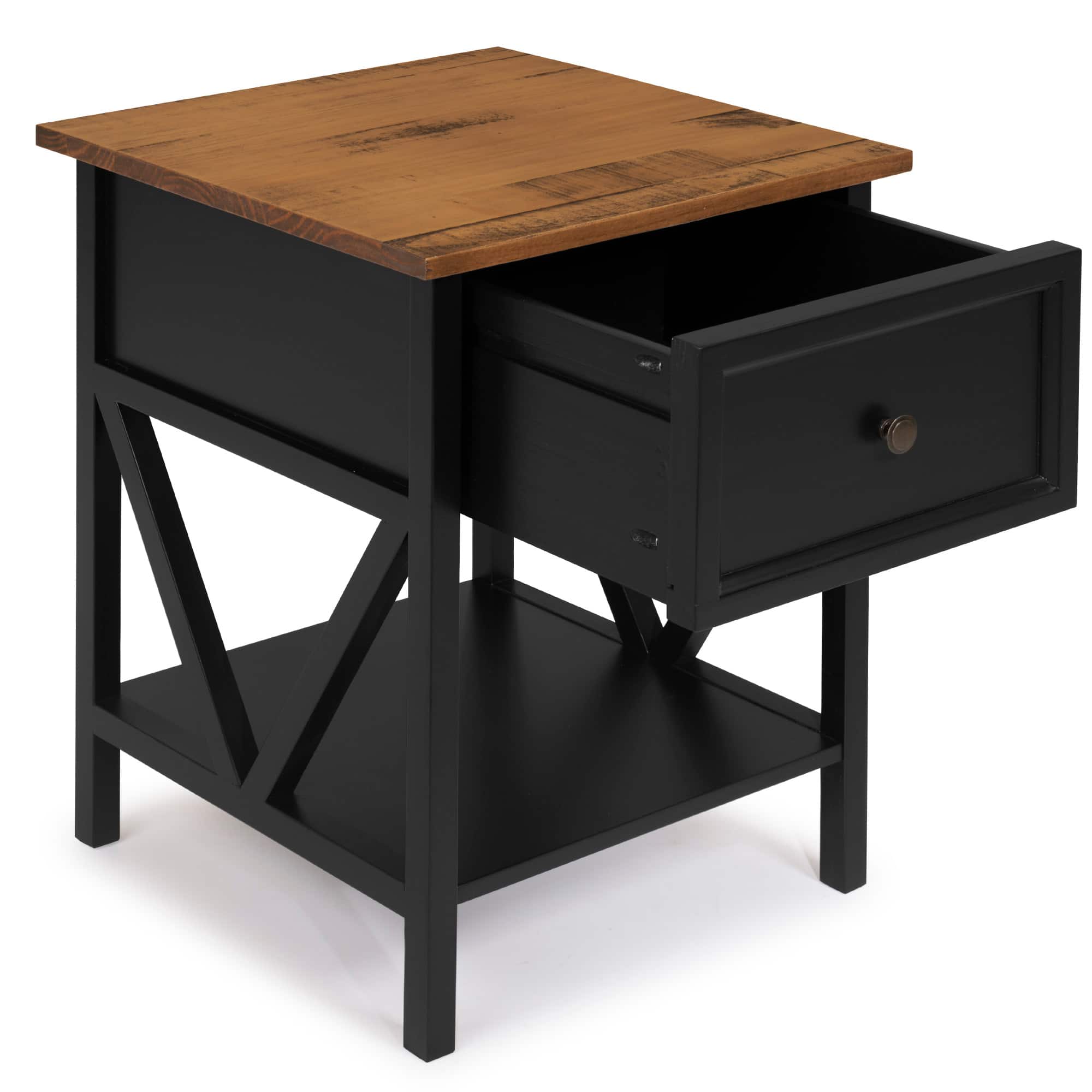 Walker Edison 19" 1-Drawer Wood Side Table