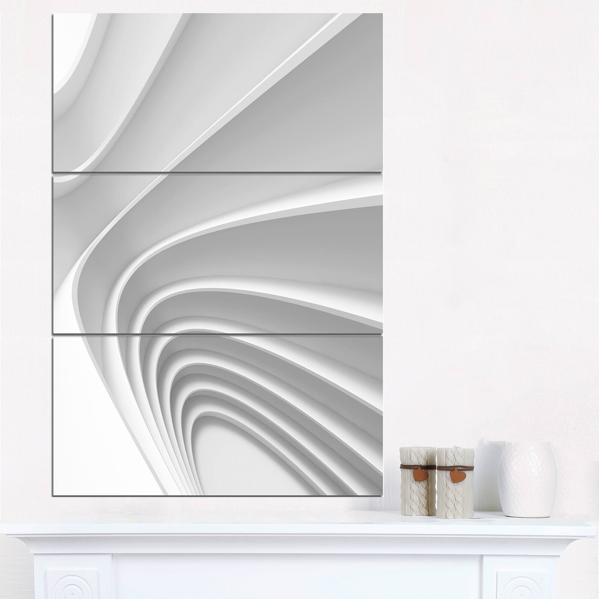 Designart - Fractal Bulgy Layered 3D Waves
