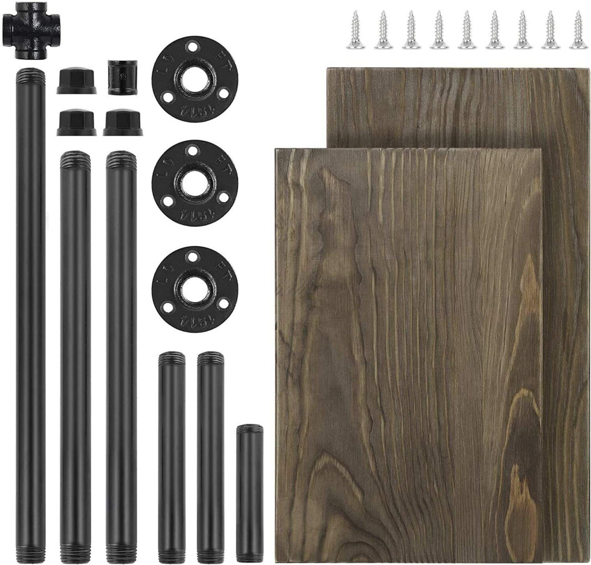 Brown Toilet Paper Holder with Shelf