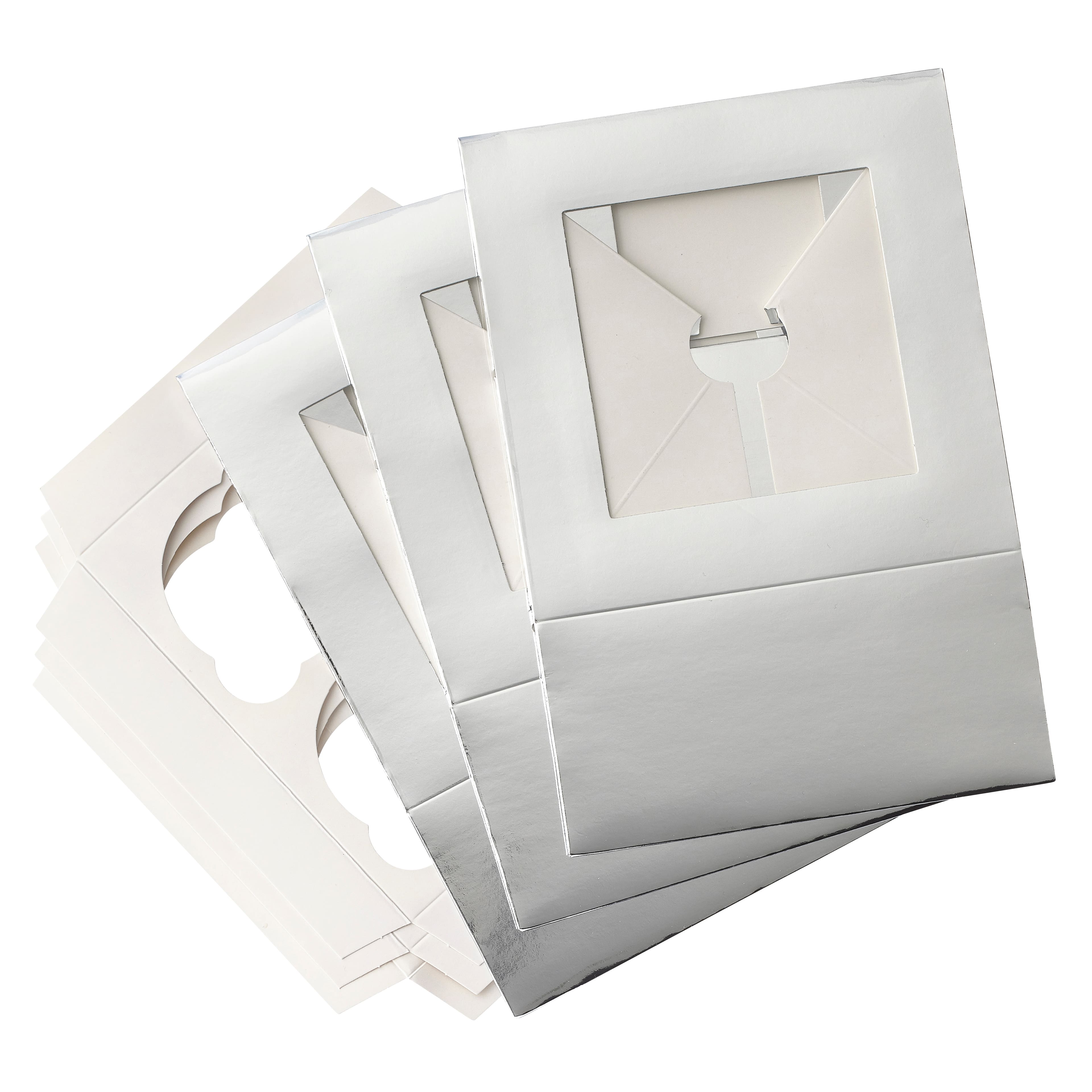 6 Packs: 3 ct. (18 total) Silver & White Cupcake Boxes by Makery®