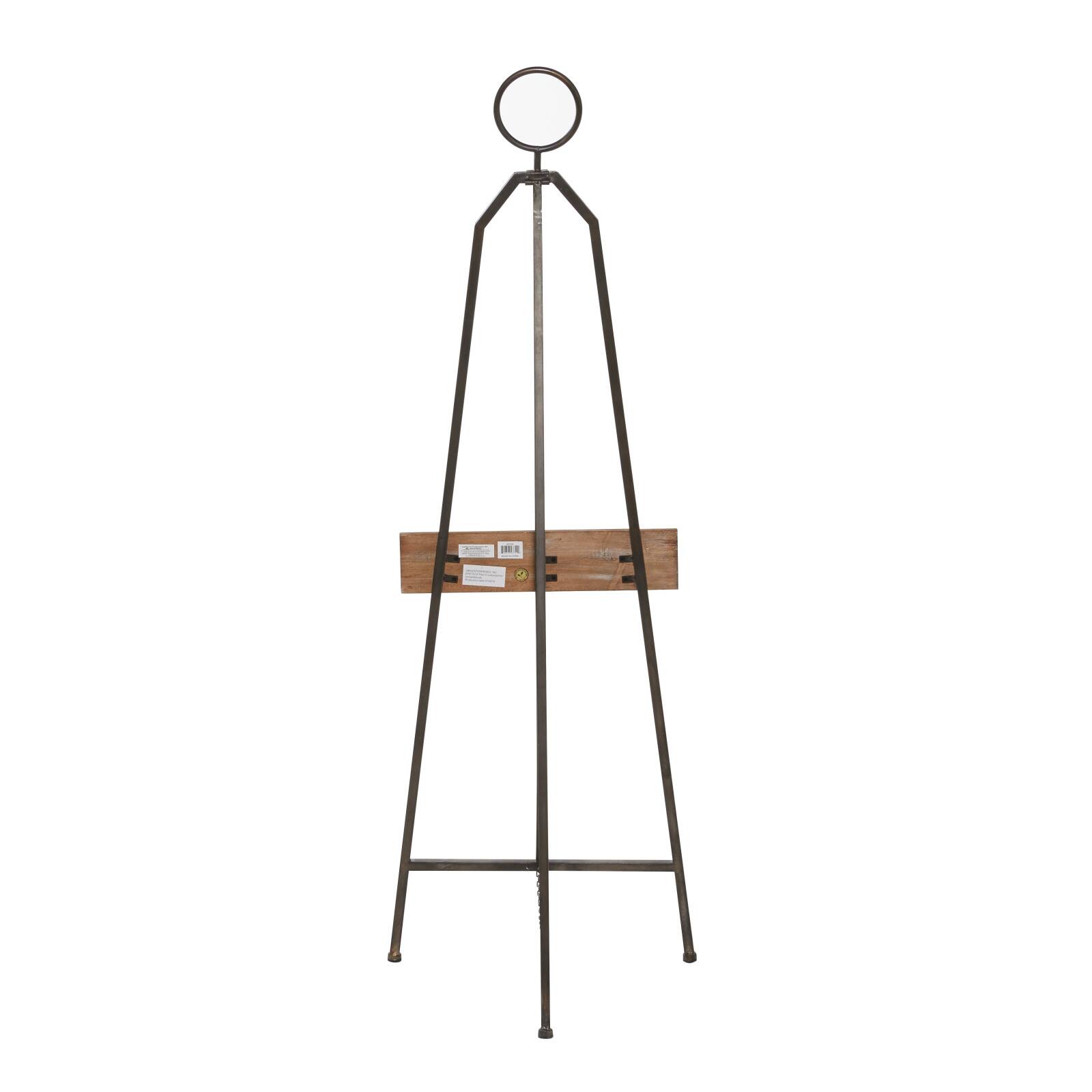 Black Iron Industrial Easel, 52" x 16" x 18"