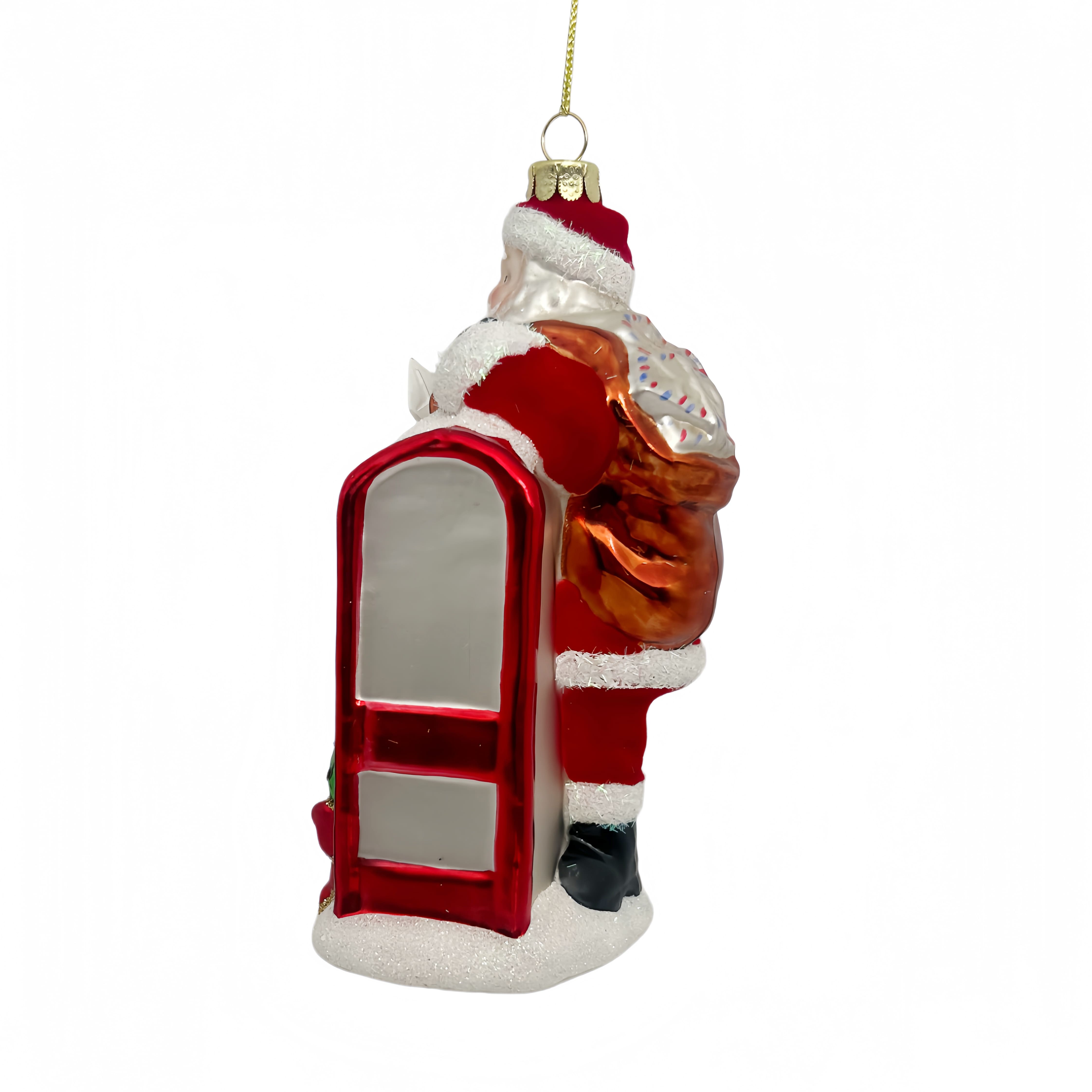 5.75" Santa with Letter Box Glass Ornament by Ashland®