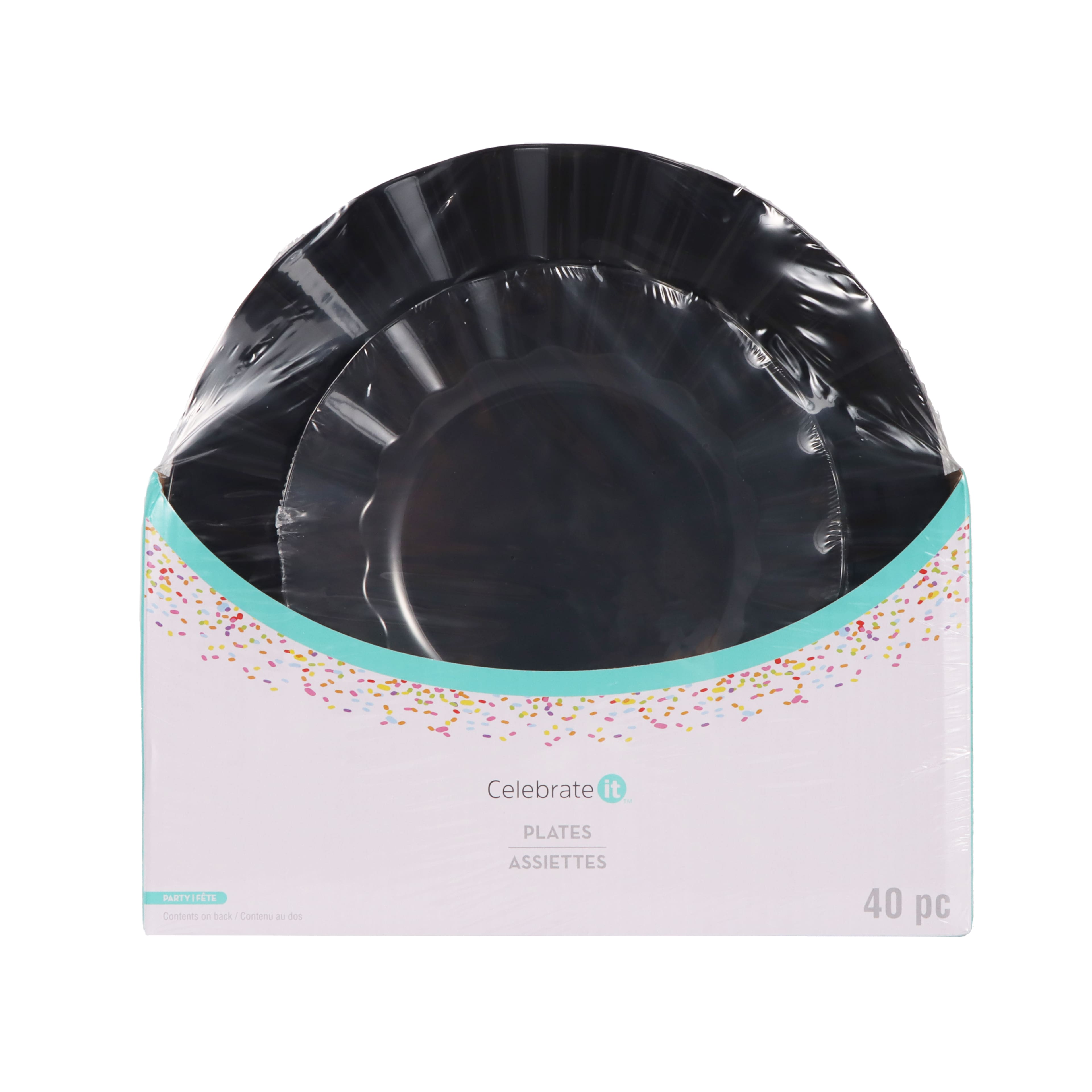 Black Wavy Plate Value Pack by Celebrate It™
