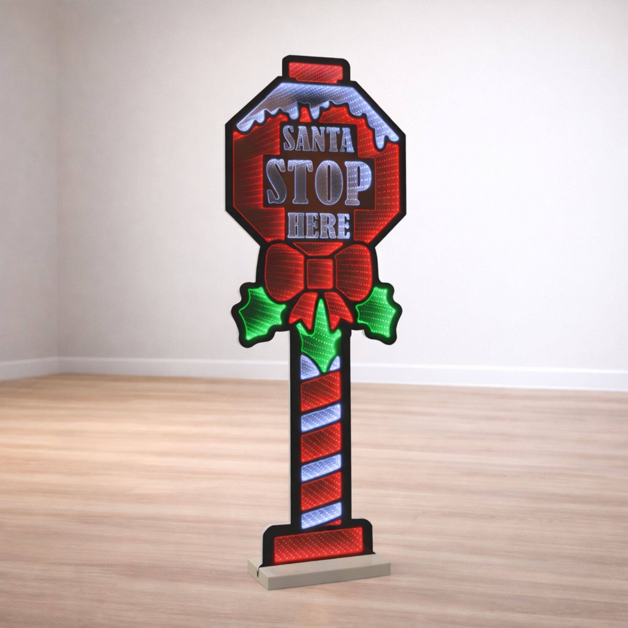 Melrose 47" Santa Stop Here EkkoLight