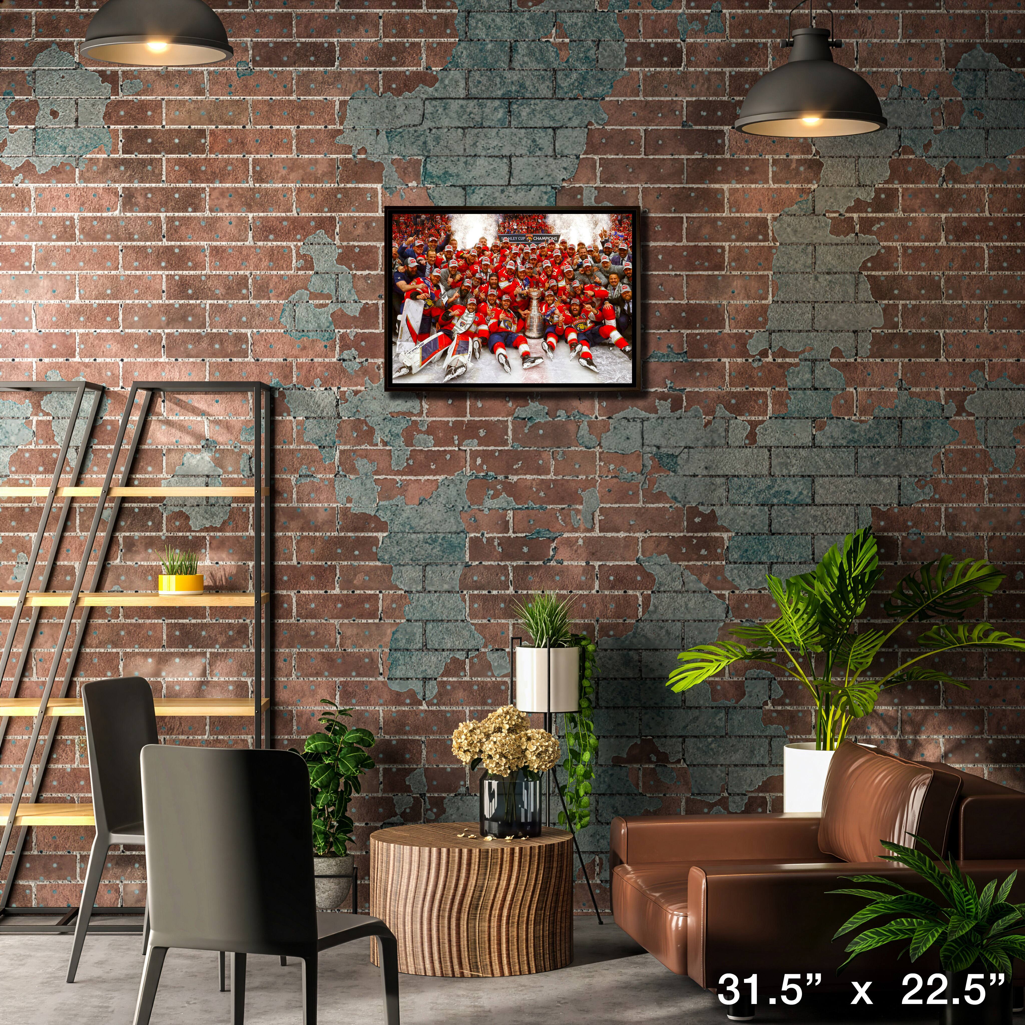 Florida Panthers 20" x 29" Framed Canvas 2024 Stanley Cup 31.5" x 22.5"