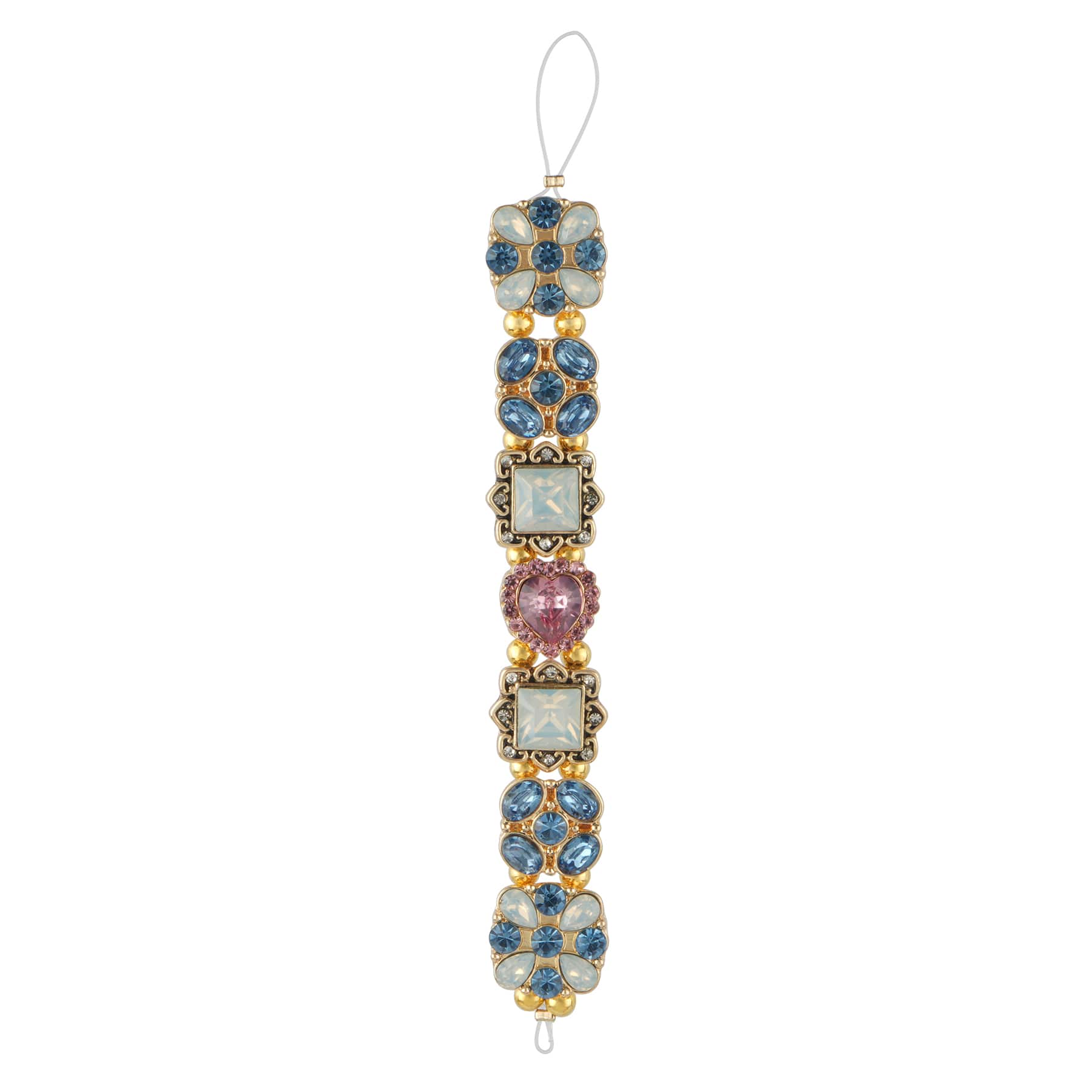 Mixed Rhinestone & Gold Metal & Glass Brooch Beads, 7ct. by Bead Landing™