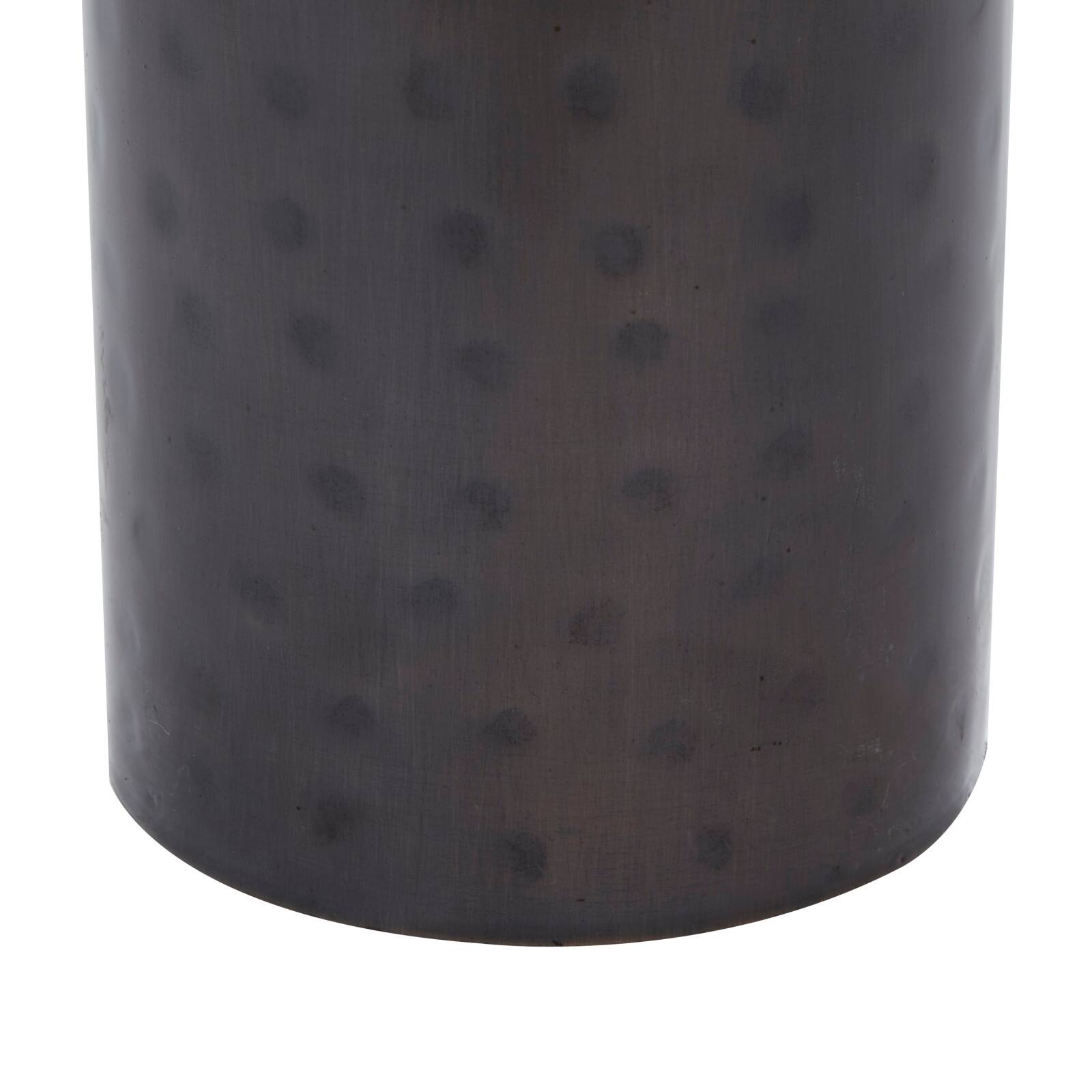 Metal Industrial 3 Piece Pillar Candle Holder Set