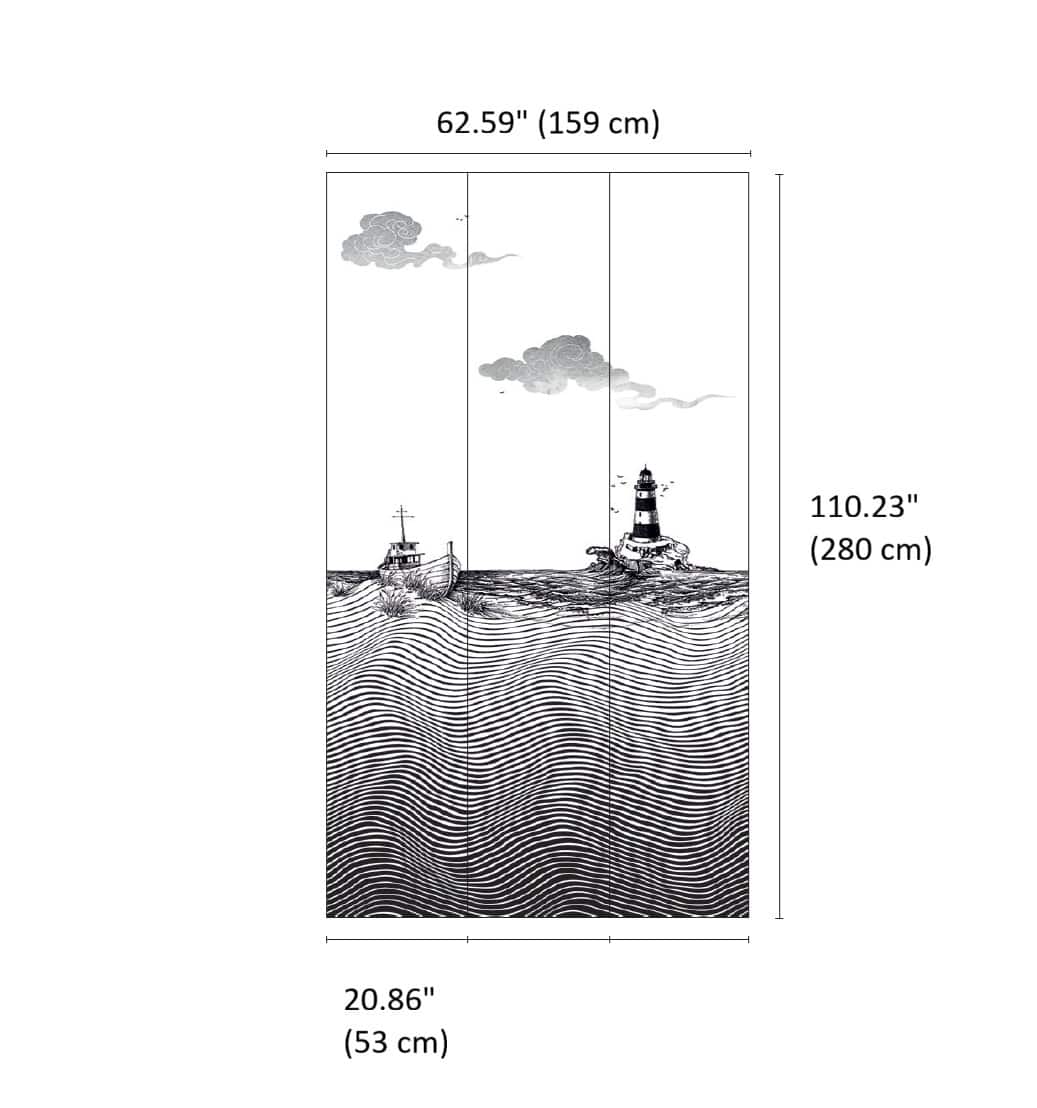 Designs Direct Tides and Beacon Wall Mural