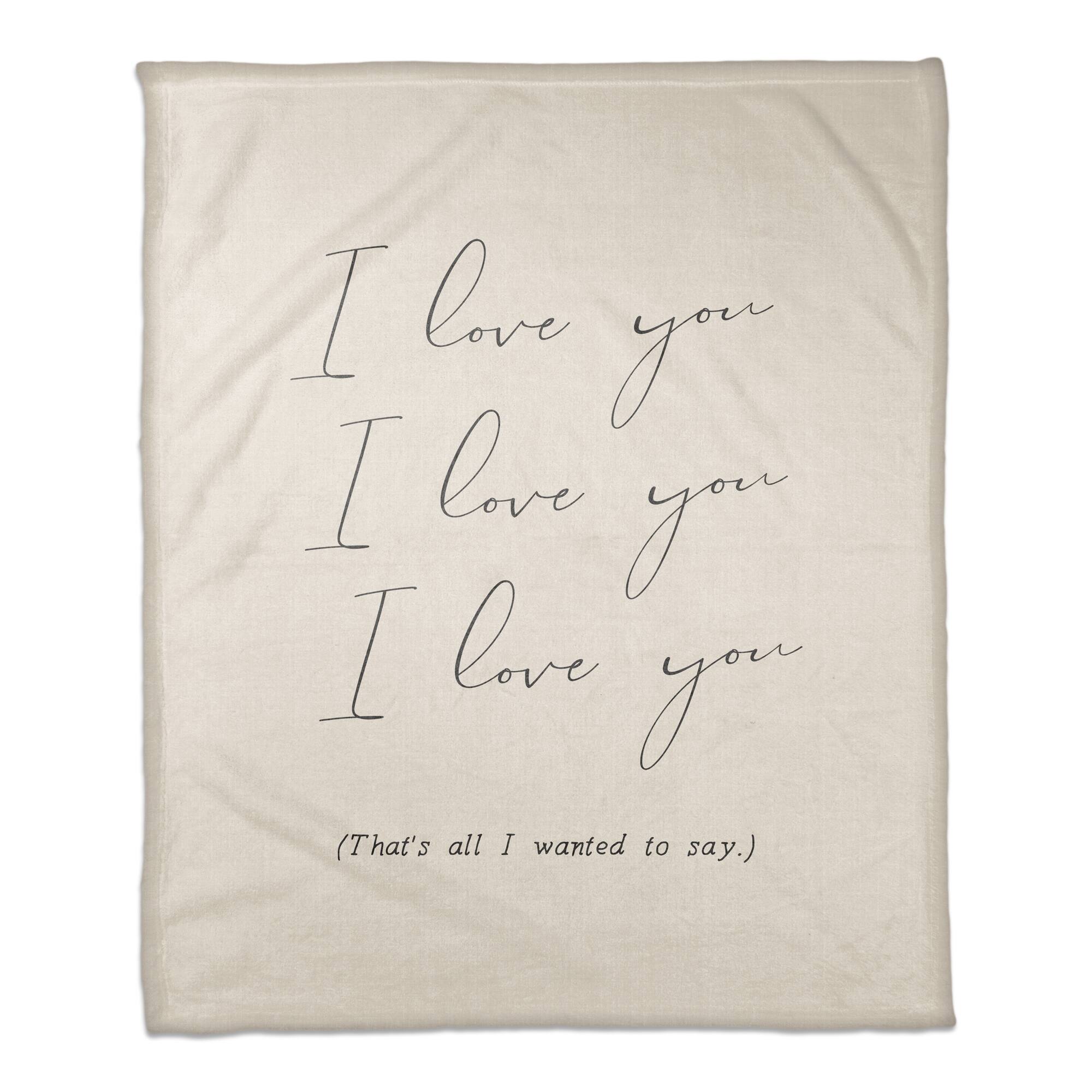 50" x 60" I Love You That's All Coral Fleece Throw Blanket