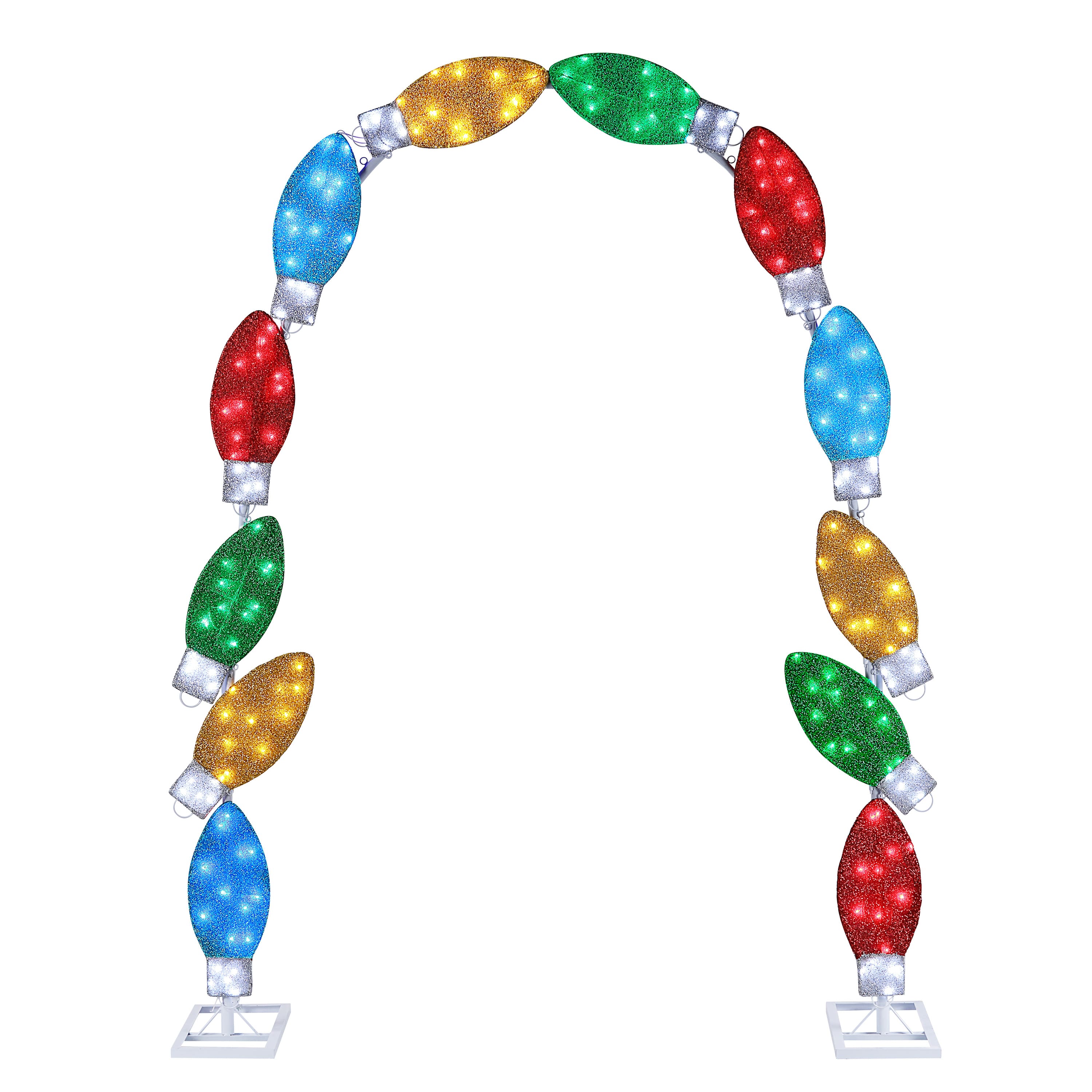 Mr. Christmas 8 ft. Illuminated Tinsel C9 Bulb Arch​