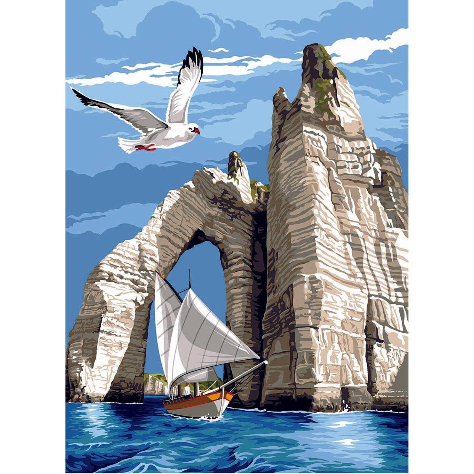 Gobelin Etretat Sail Printed Tapestry Needlepoint Canvas