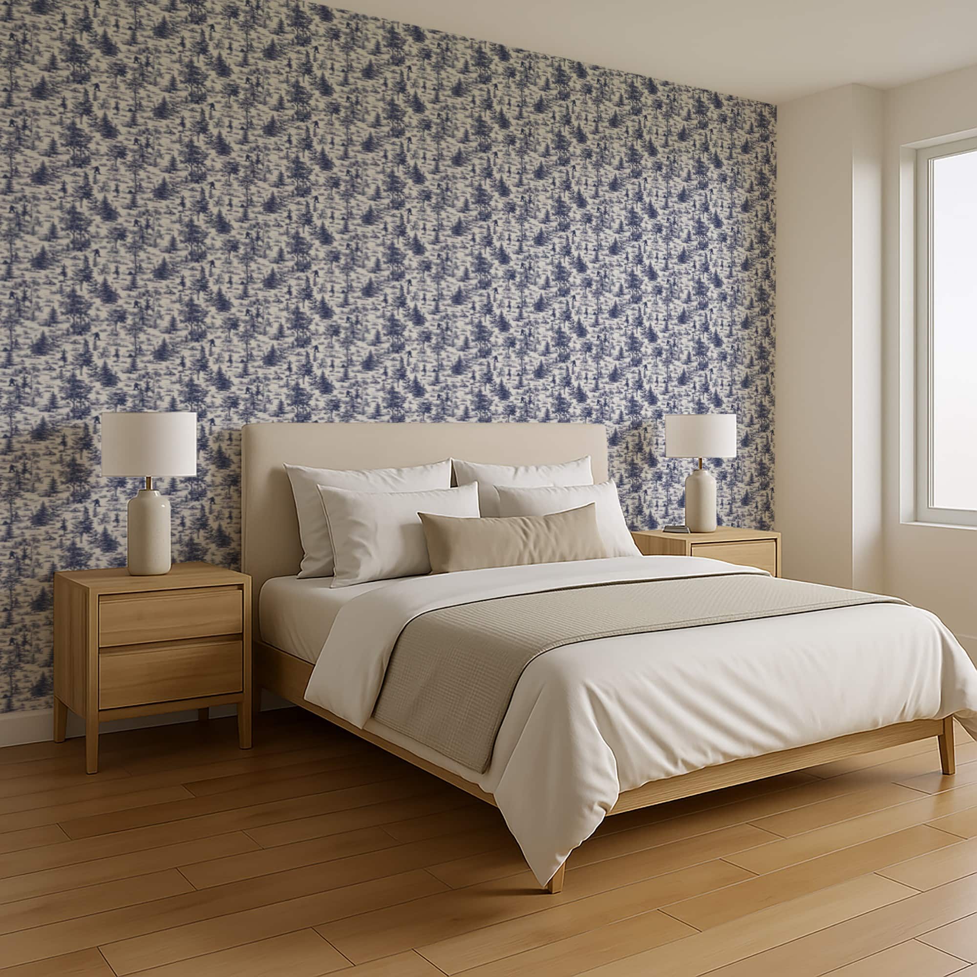 Designs Direct Bigfoot Novelty Toile Peel & Stick Wallpaper