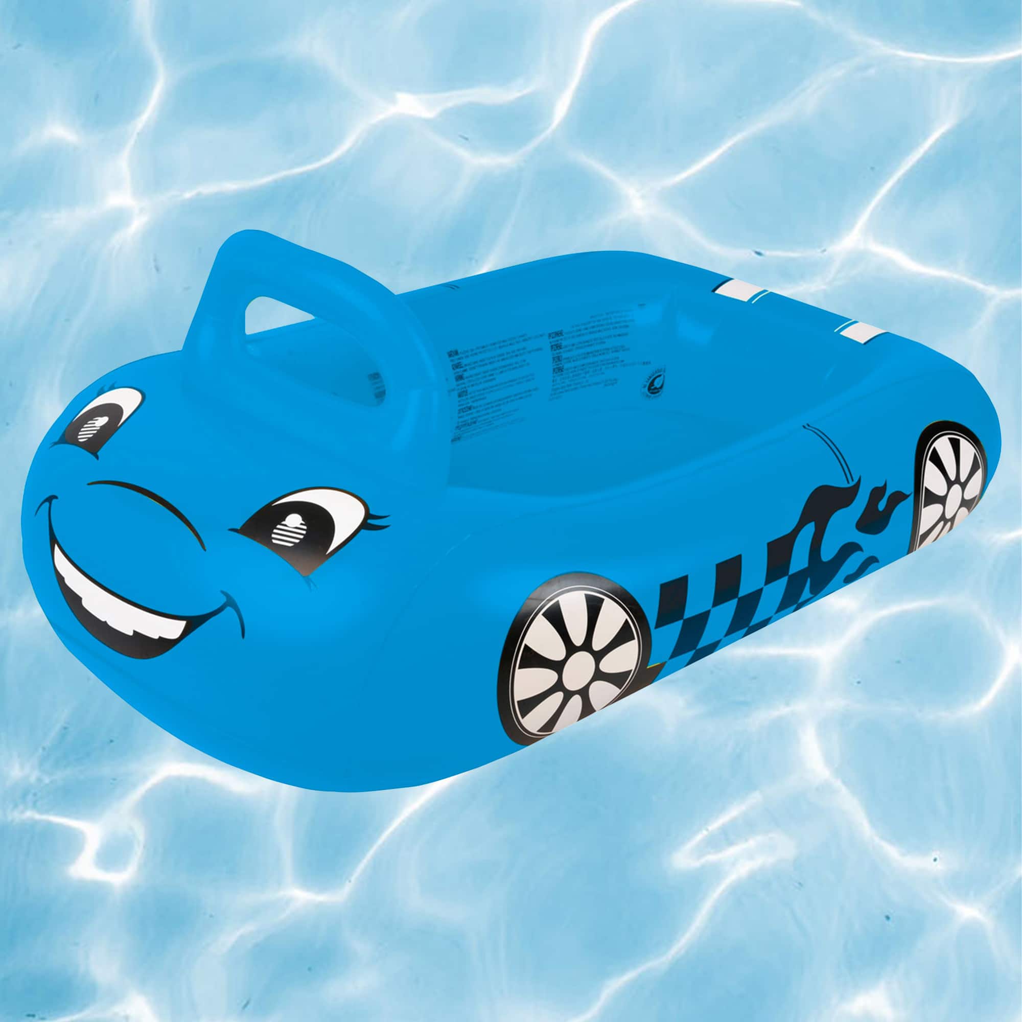 Pool Central® 3.75ft. Blue Inflatable Car Kiddie Ball Pit & Pool Float