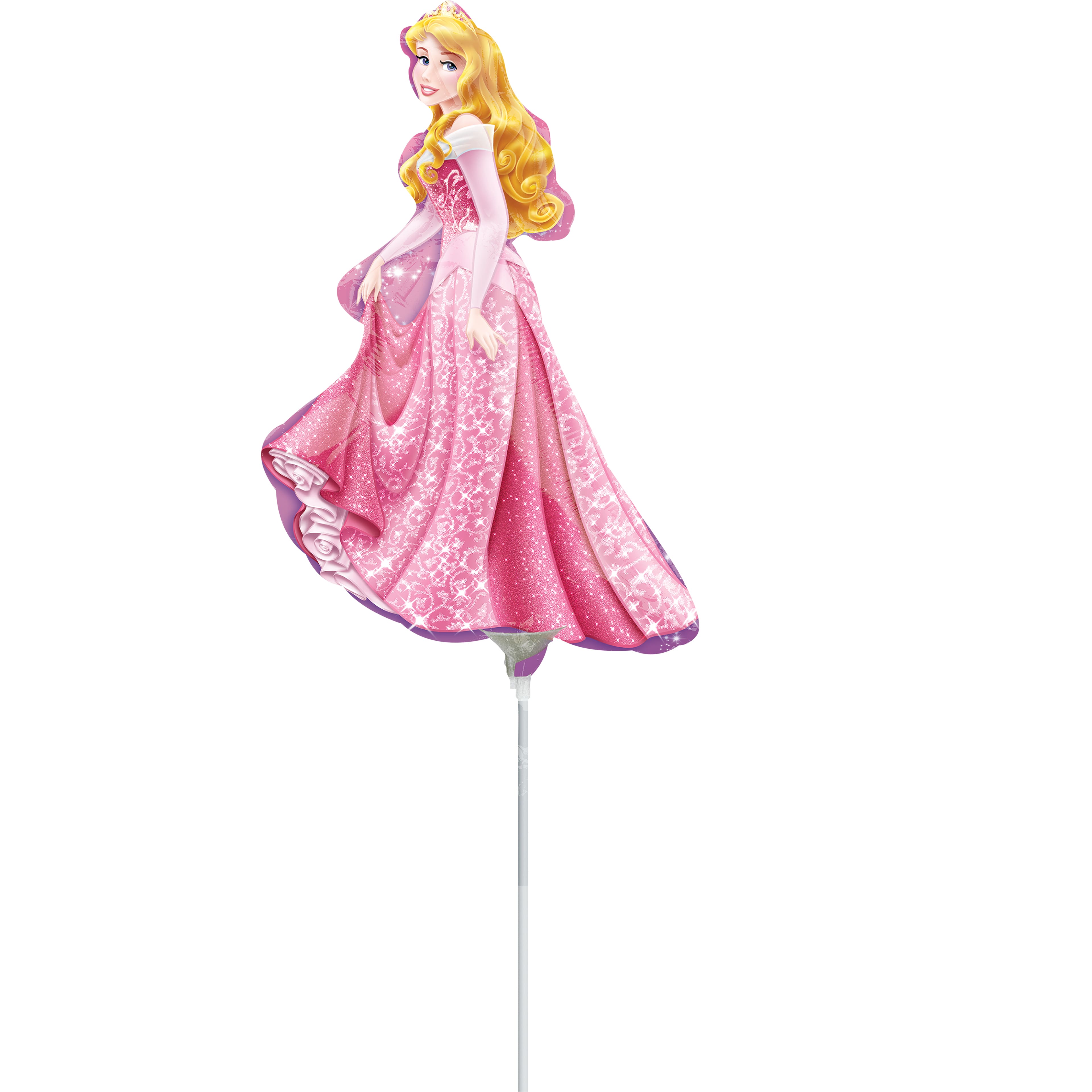 14" Sleeping Beauty Foil Stick Balloon