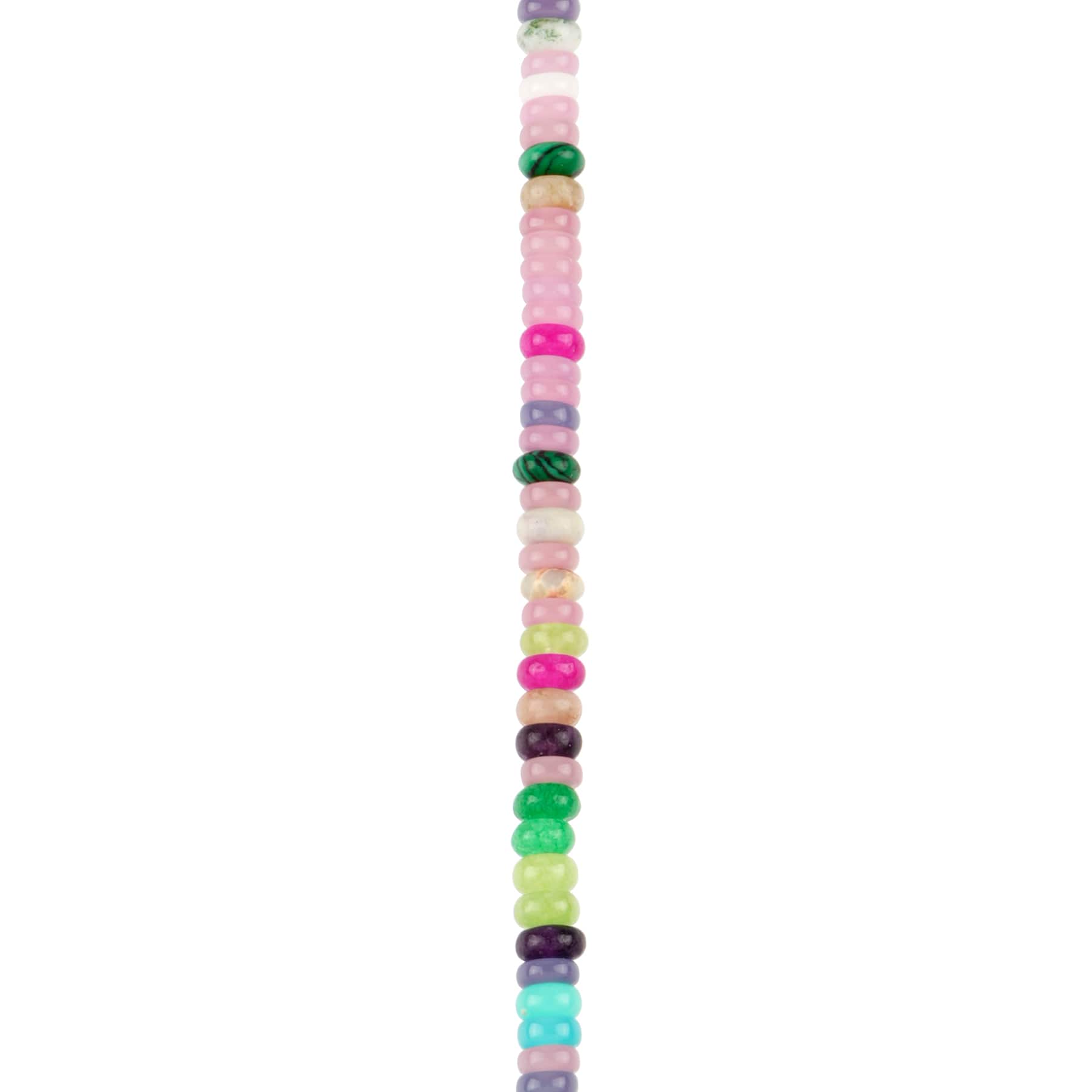 Mixed Stone Rondelle Beads by Bead Landing™