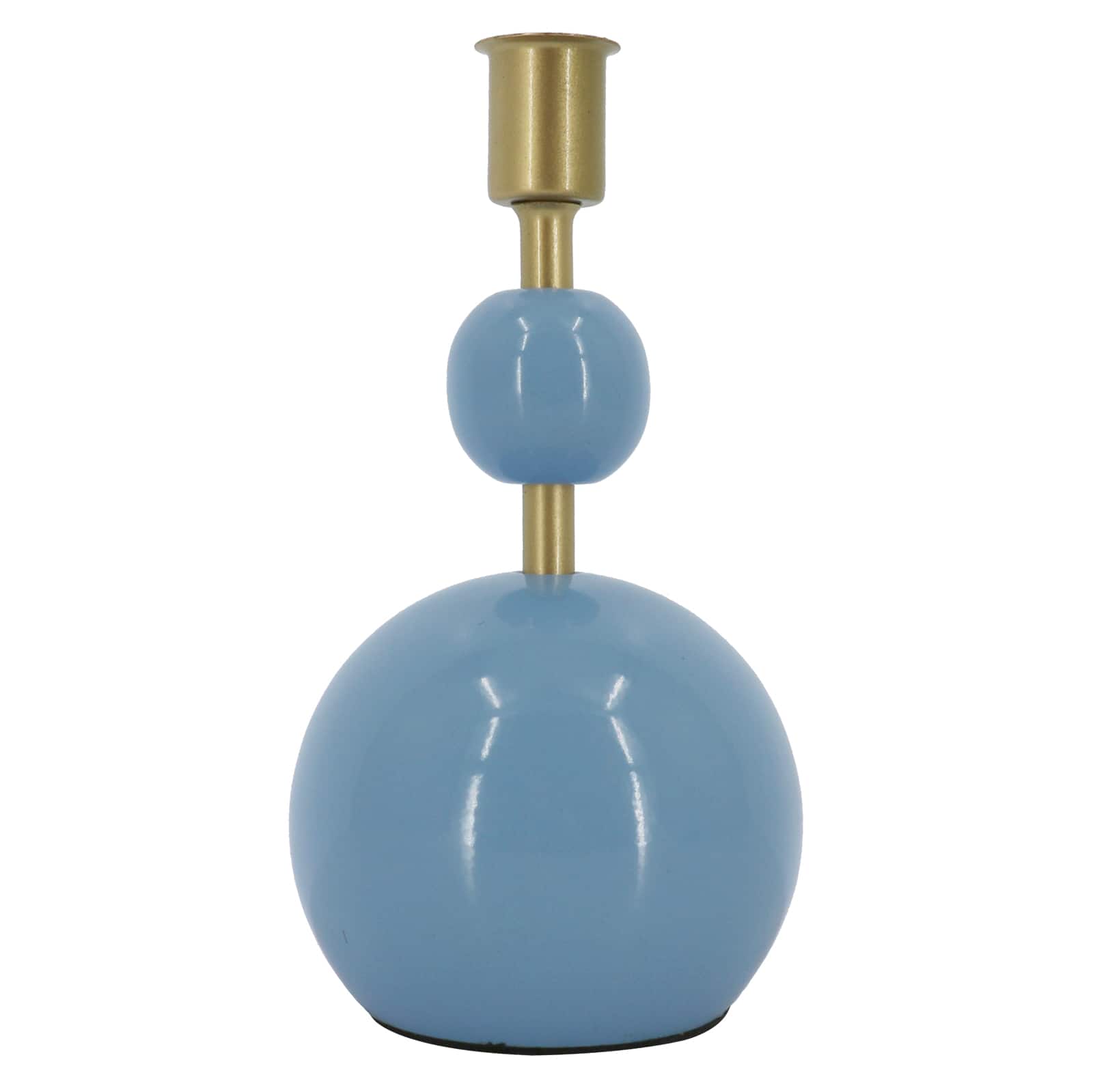 Jonathan Adler x Michaels 7.5" Light Blue & Gold Tabletop Taper Candle Holder