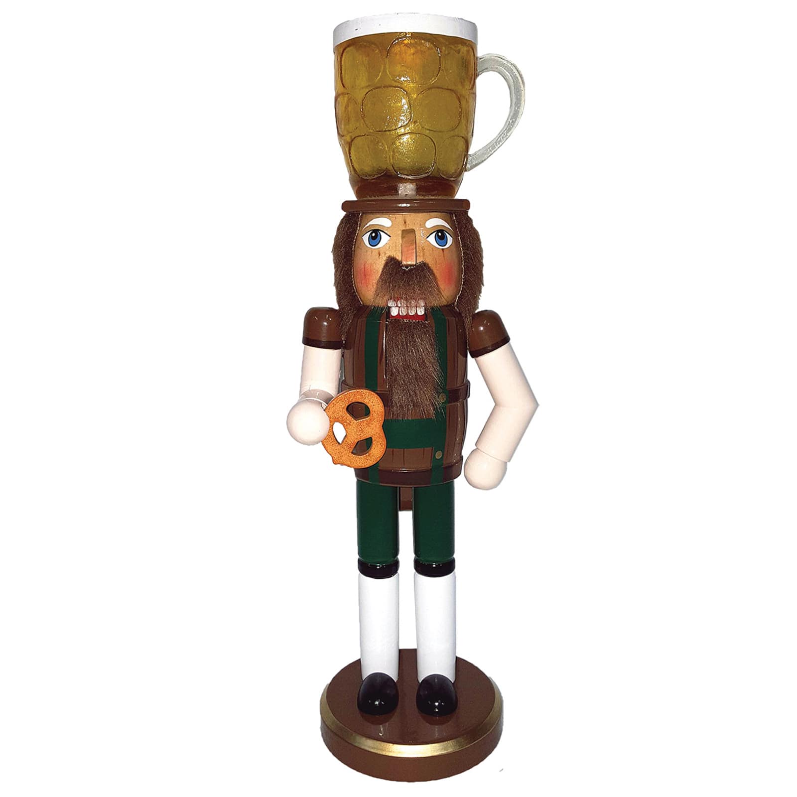 Santa's Workshop 14" Beer & Pretzel Nutcracker