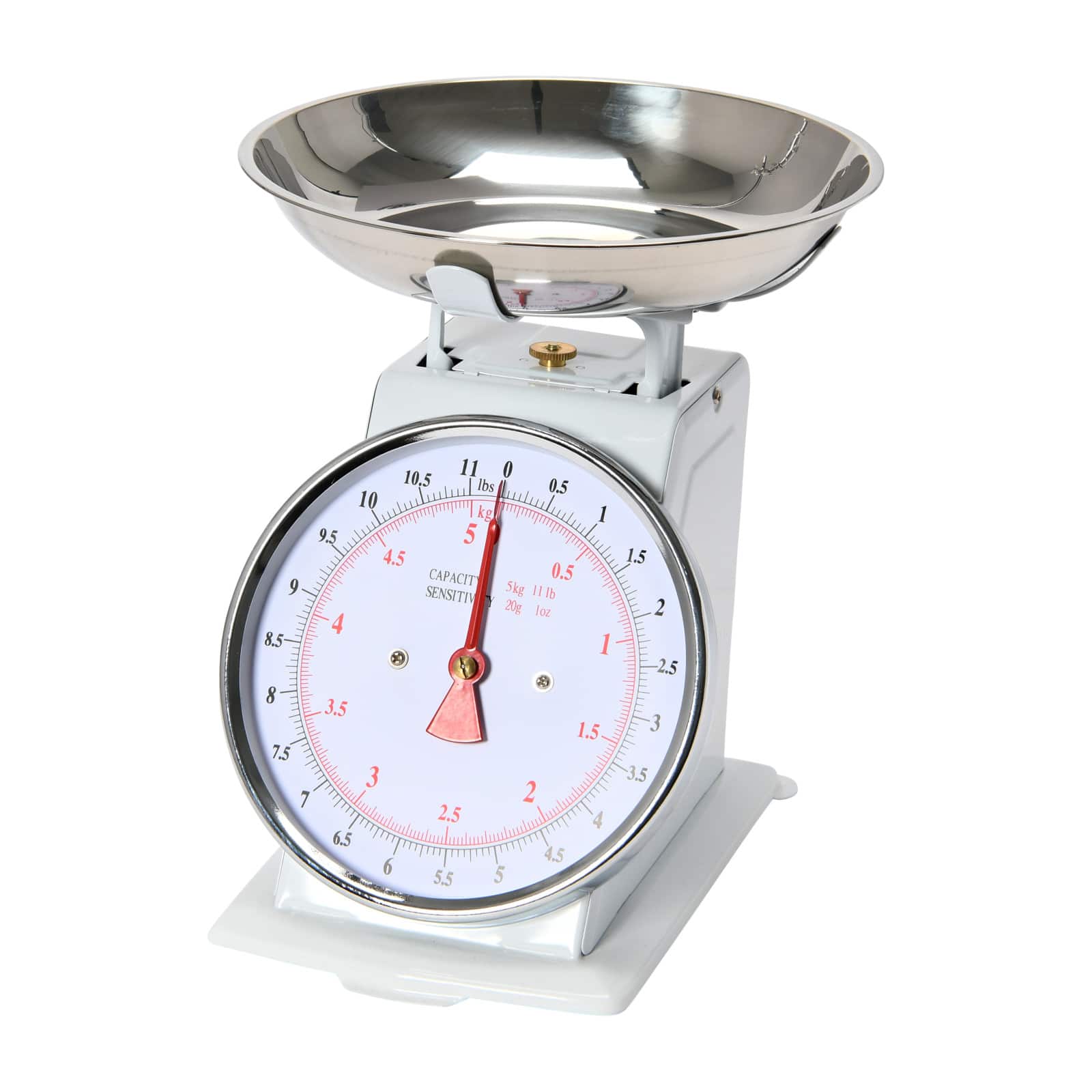 Hello Honey® White Metal Kitchen Scale with Removable Tray