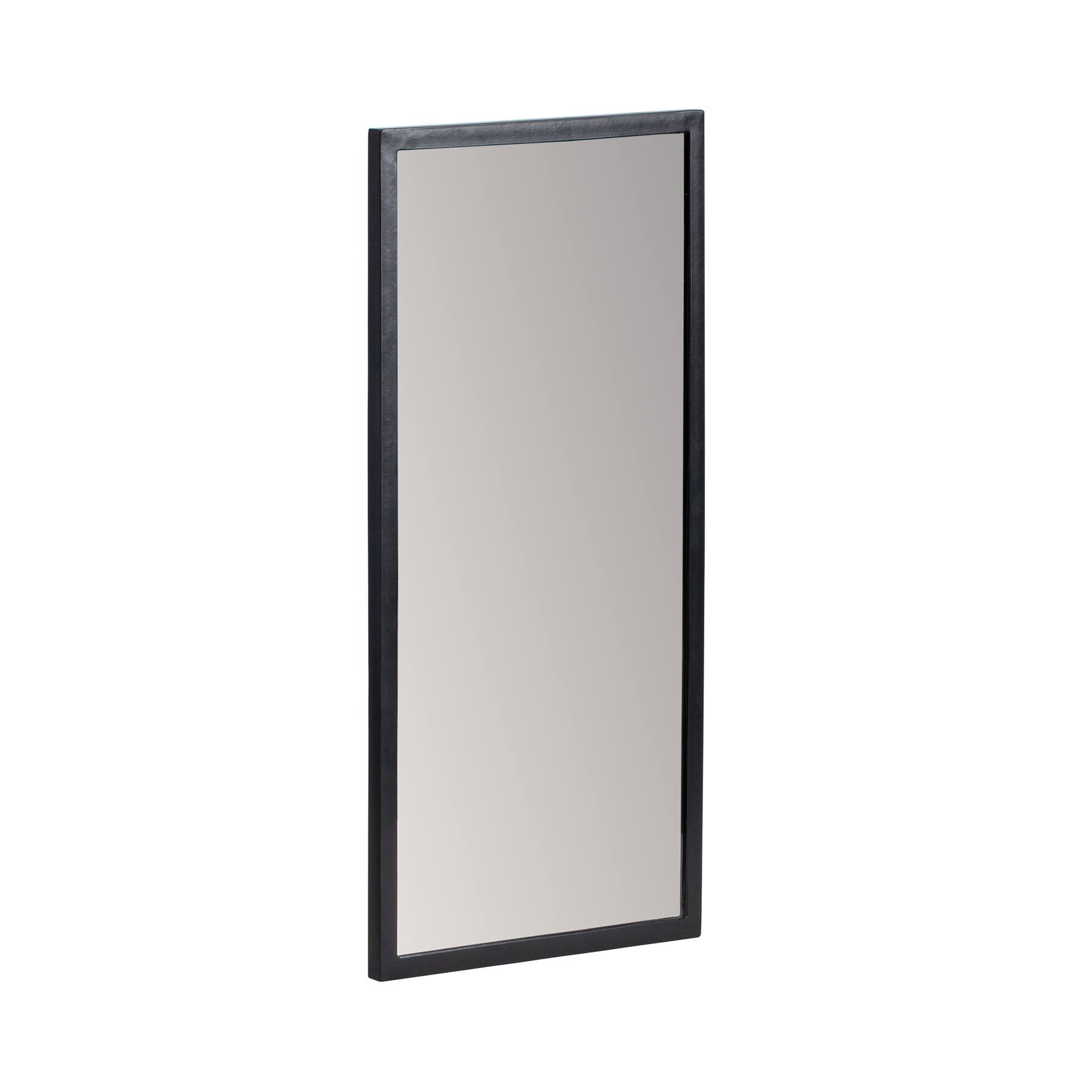 Habitat Mari 24" Black Rectangular Wall Mirror