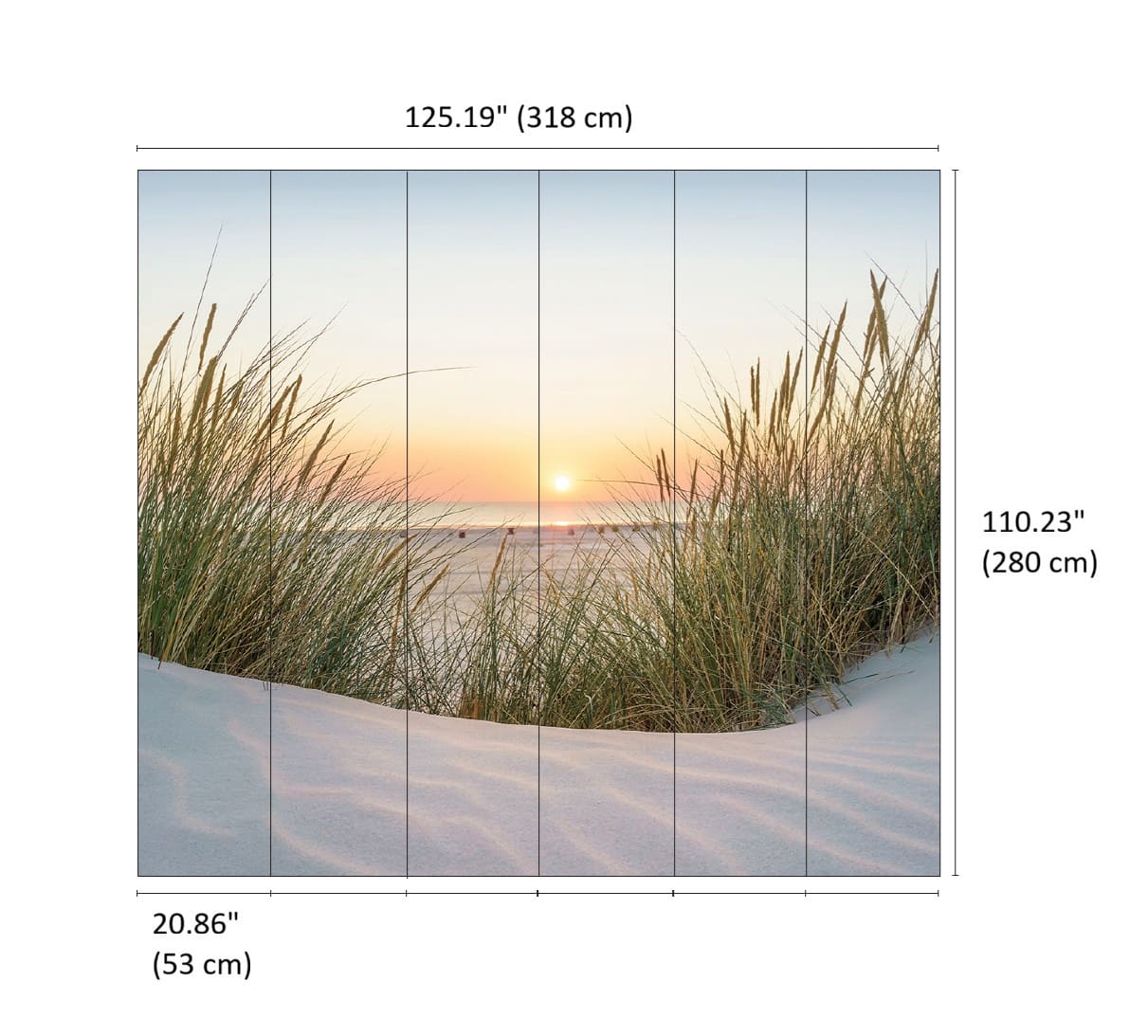 Designs Direct Beach Sunset Wall Mural
