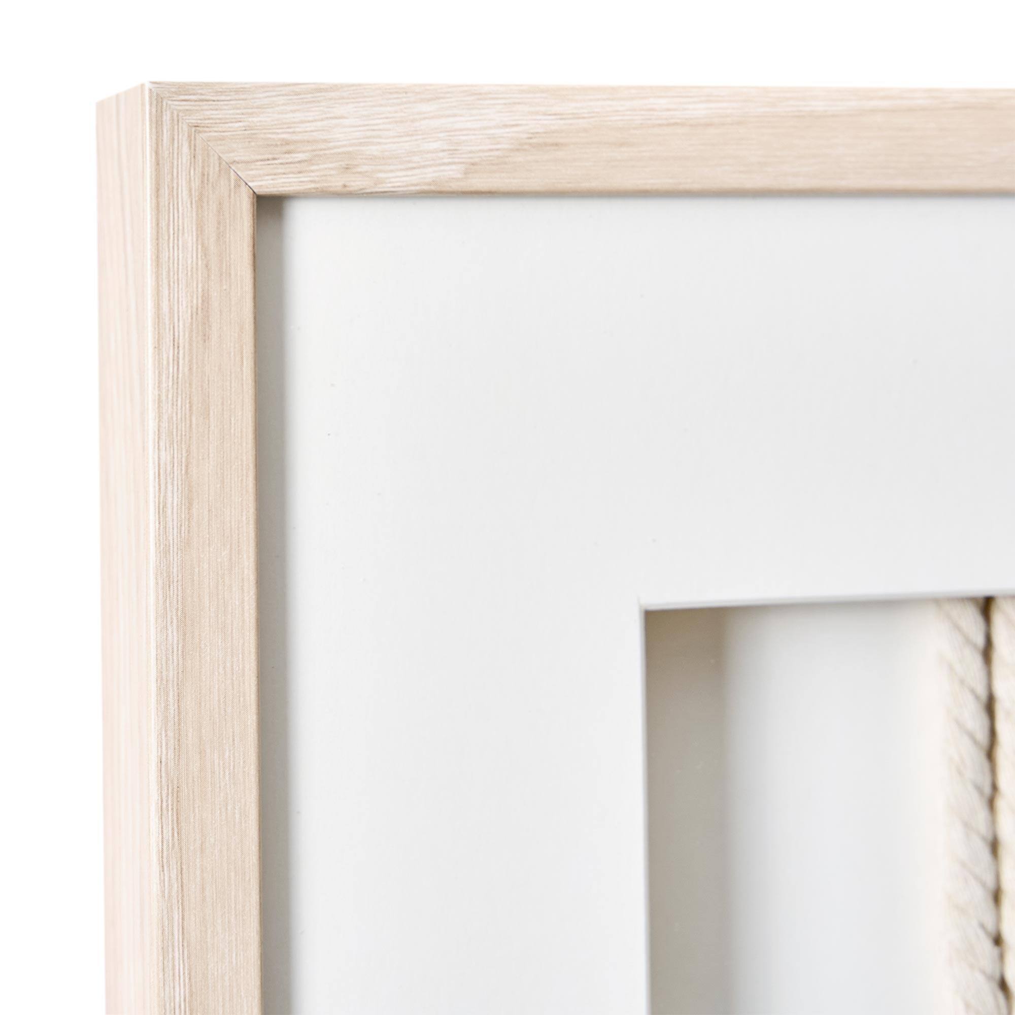 American Art Decor Naut Shore Framed Nautical Knots Wall Decor in Natural 3-piece set - 14" x 11"