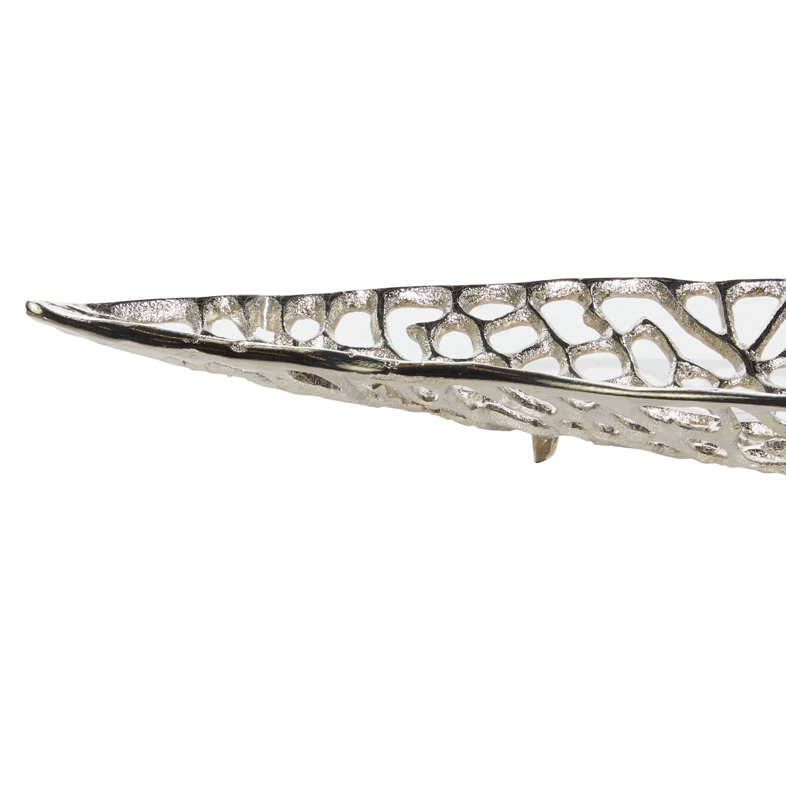 Silver Leaf Aluminum Glam Tray Set