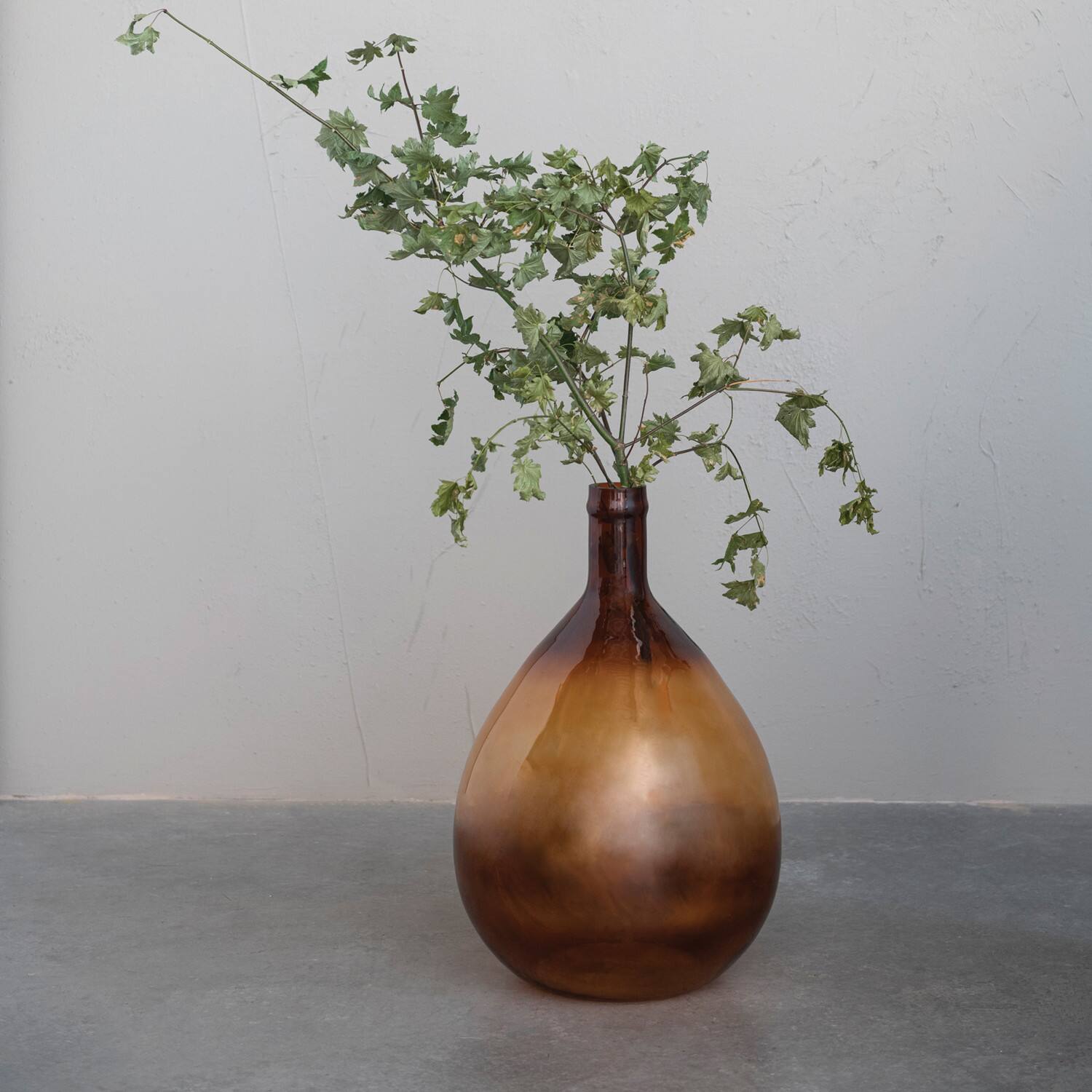 Hello Honey® 2ft. Brown Two-Tone Modern Glass Vase
