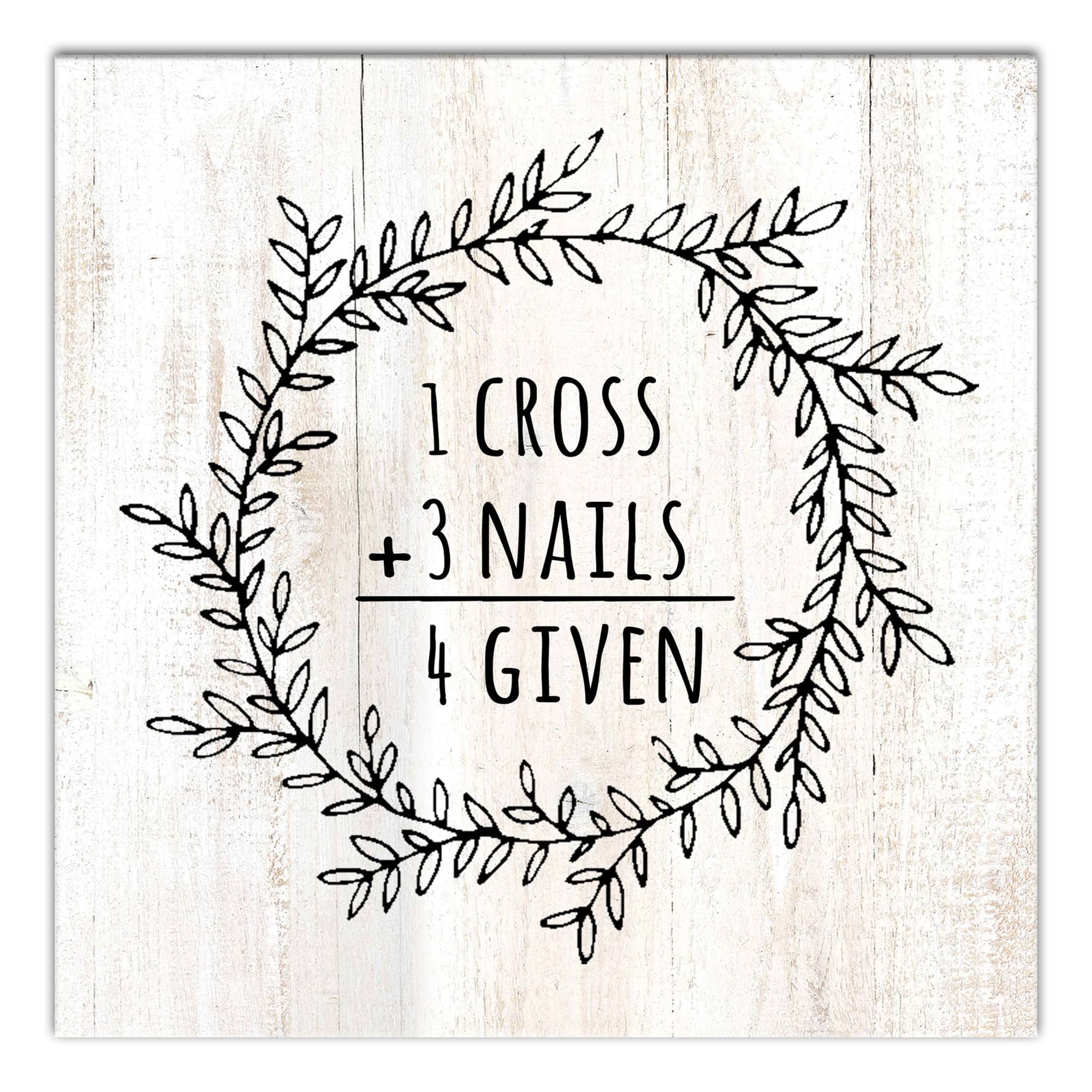 Easter Math Wreath Canvas Wall Art