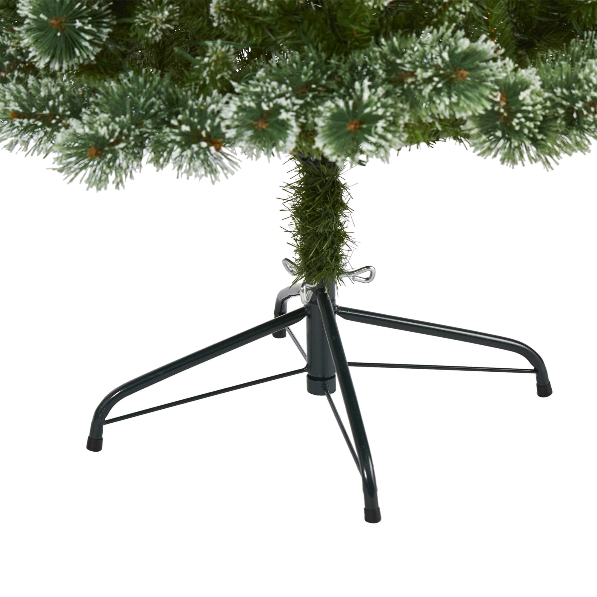 6ft. Pre-Lit Wisconsin Slim Snow Tip Pine Artificial Christmas Tree with Clear LED Lights