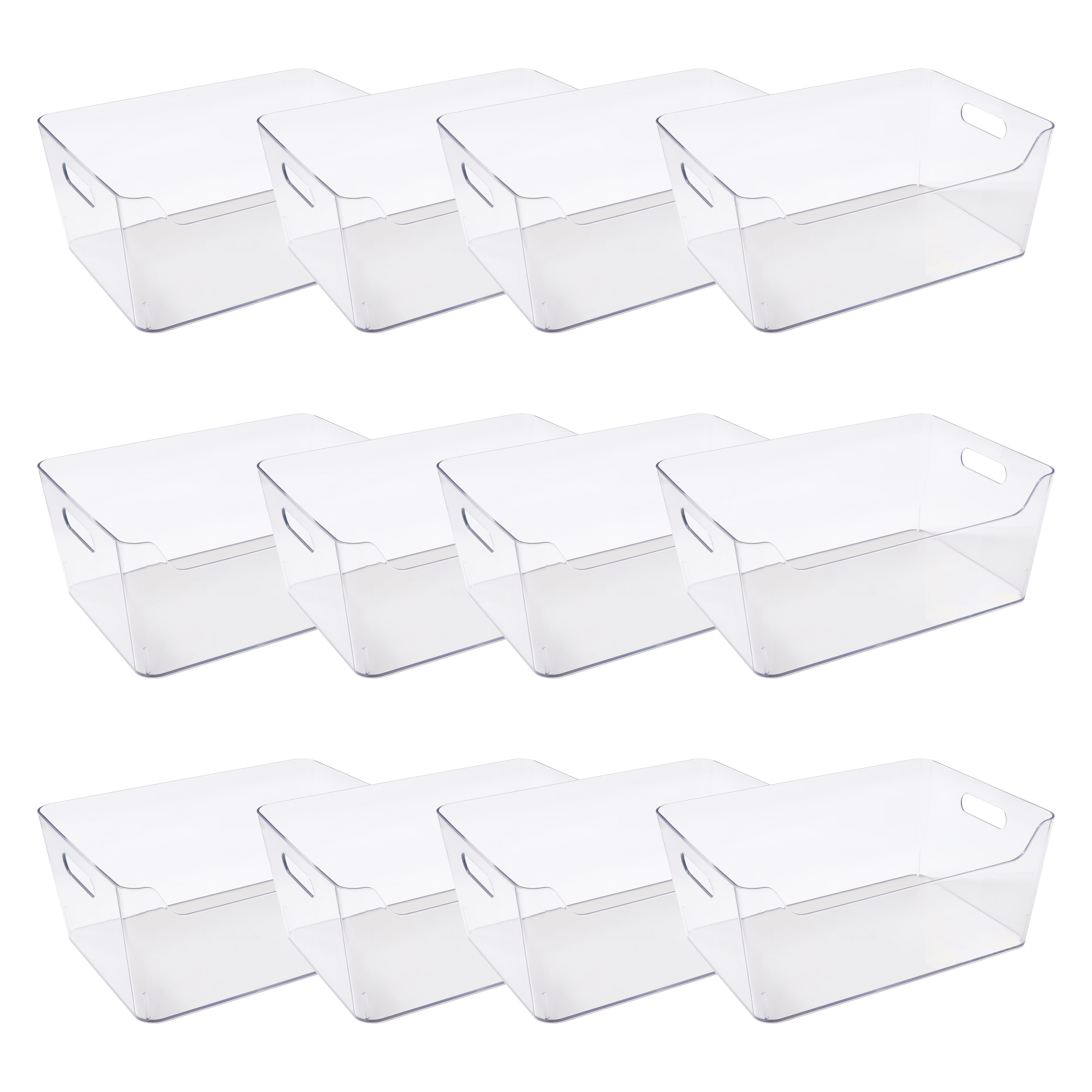 12 Pack: Large Clear Open Storage Bin by Simply Tidy®