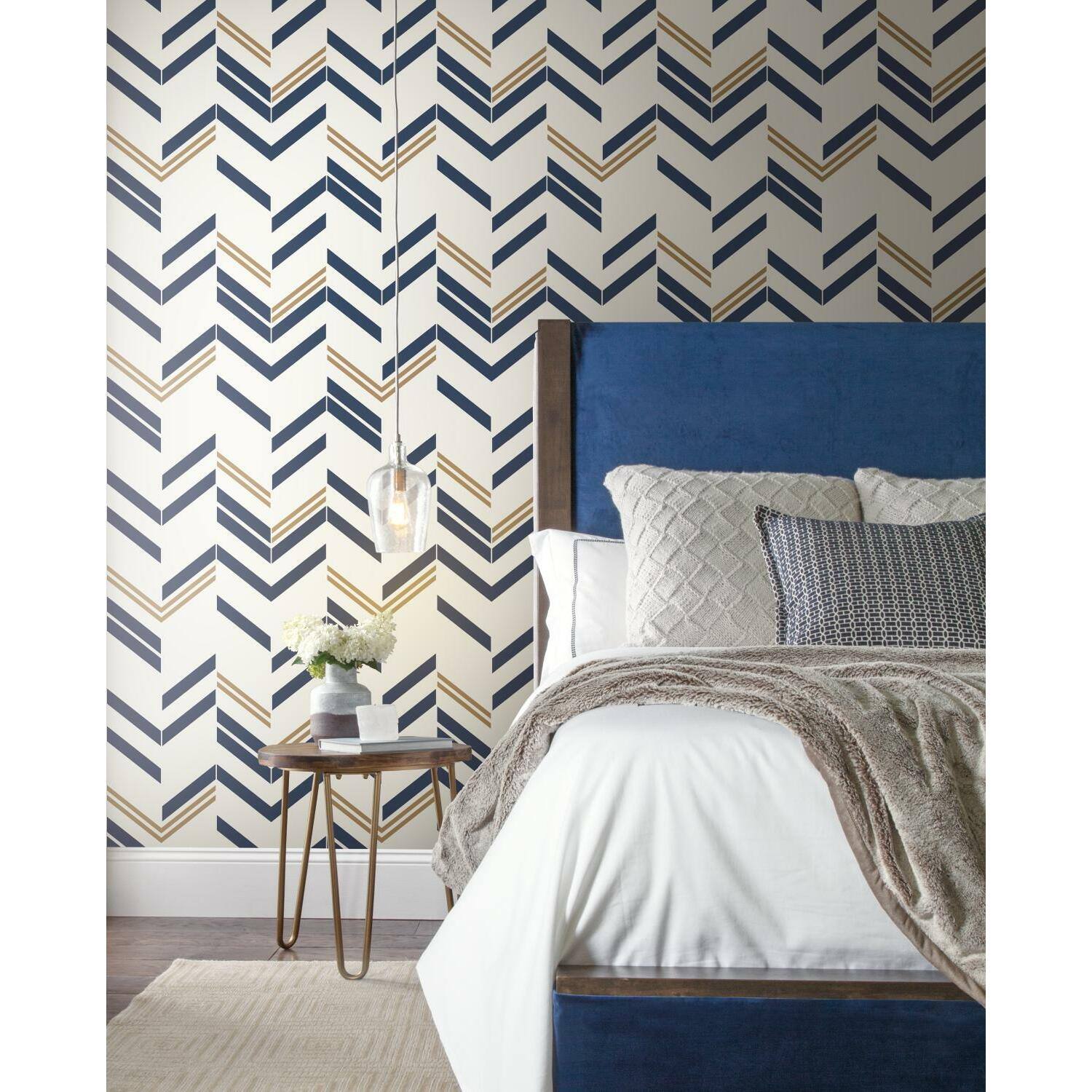 RoomMates Chevron Stripe Peel & Stick Wallpaper