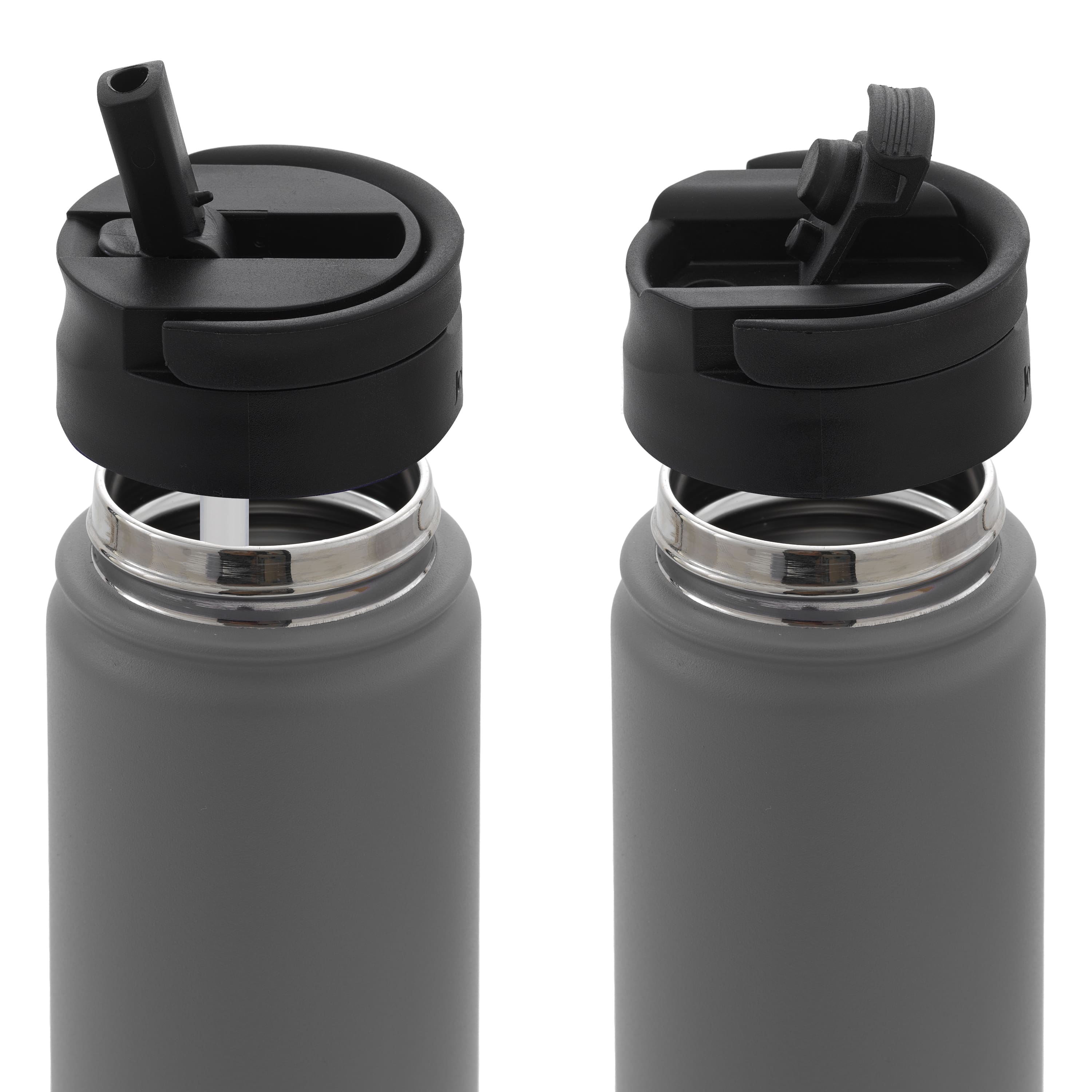 JoyJolt® 22oz. Triple Insulated Water Bottle with Flip Lid & Sport Straw Lid