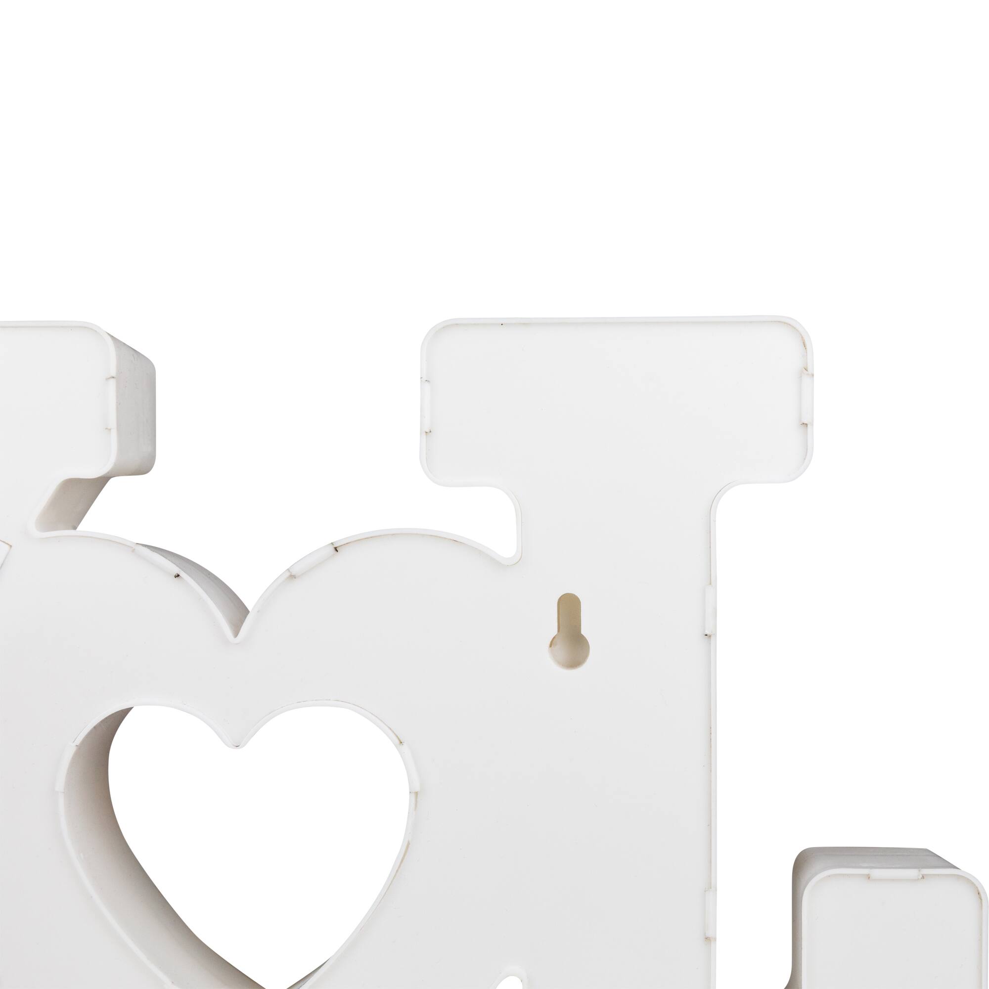 12.75" White Joy LED Christmas Marquee Wall Sign