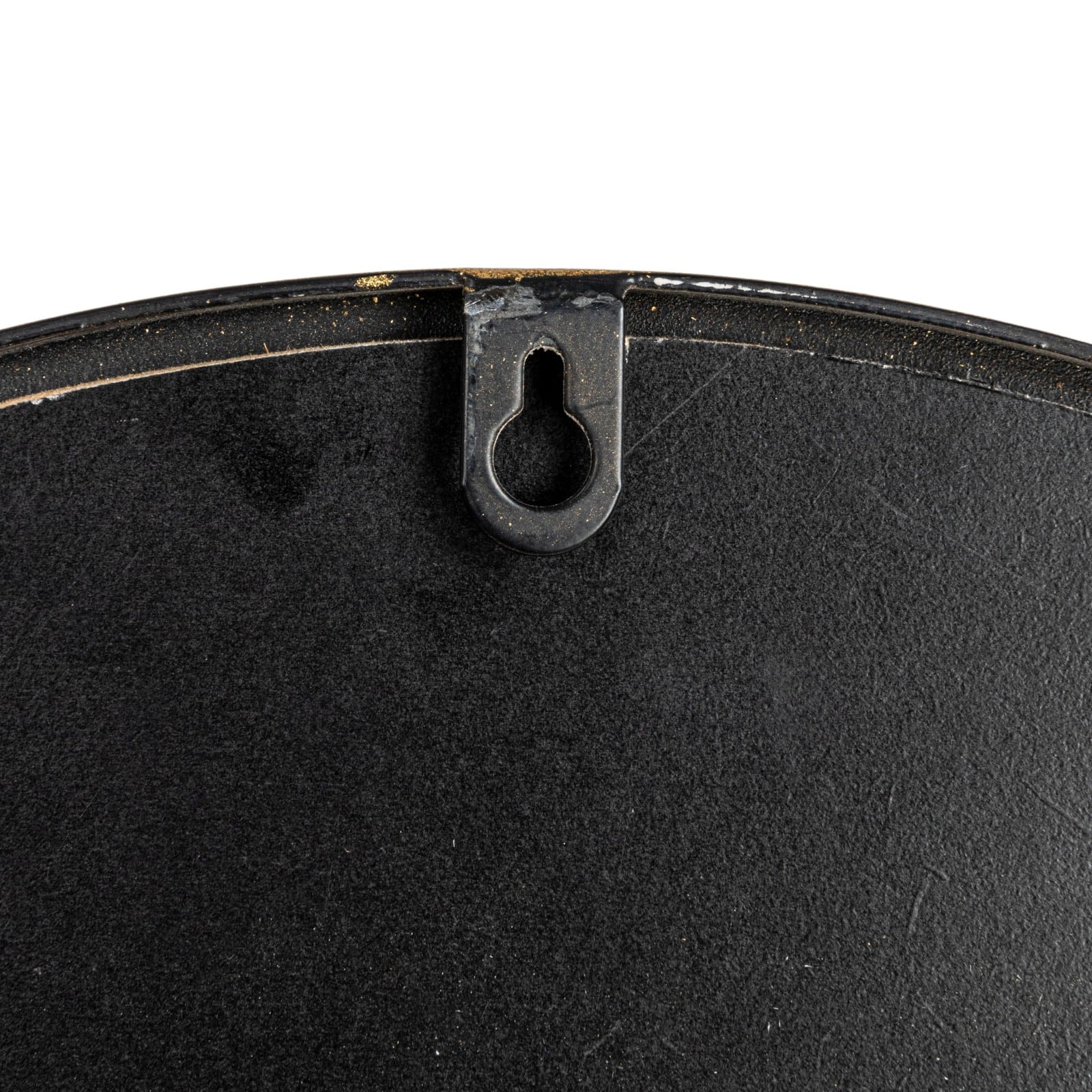 Hello Honey® 33" Antique Gold Finish Modern Scallop Shaped Metal Wall Mirror