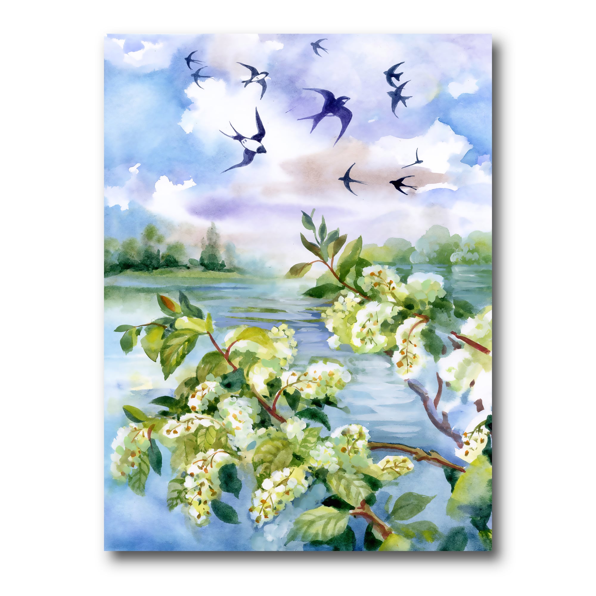 Designart - Flowers of The Cherry Blossoms On A Spring Day