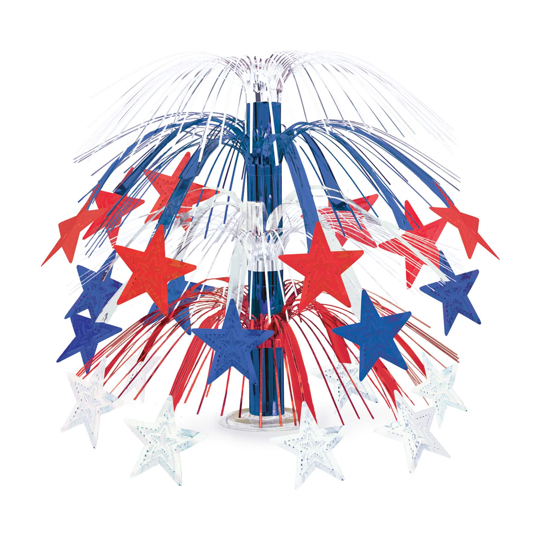 Beistle 18" Red, White & Blue Star Cascade Centerpiece