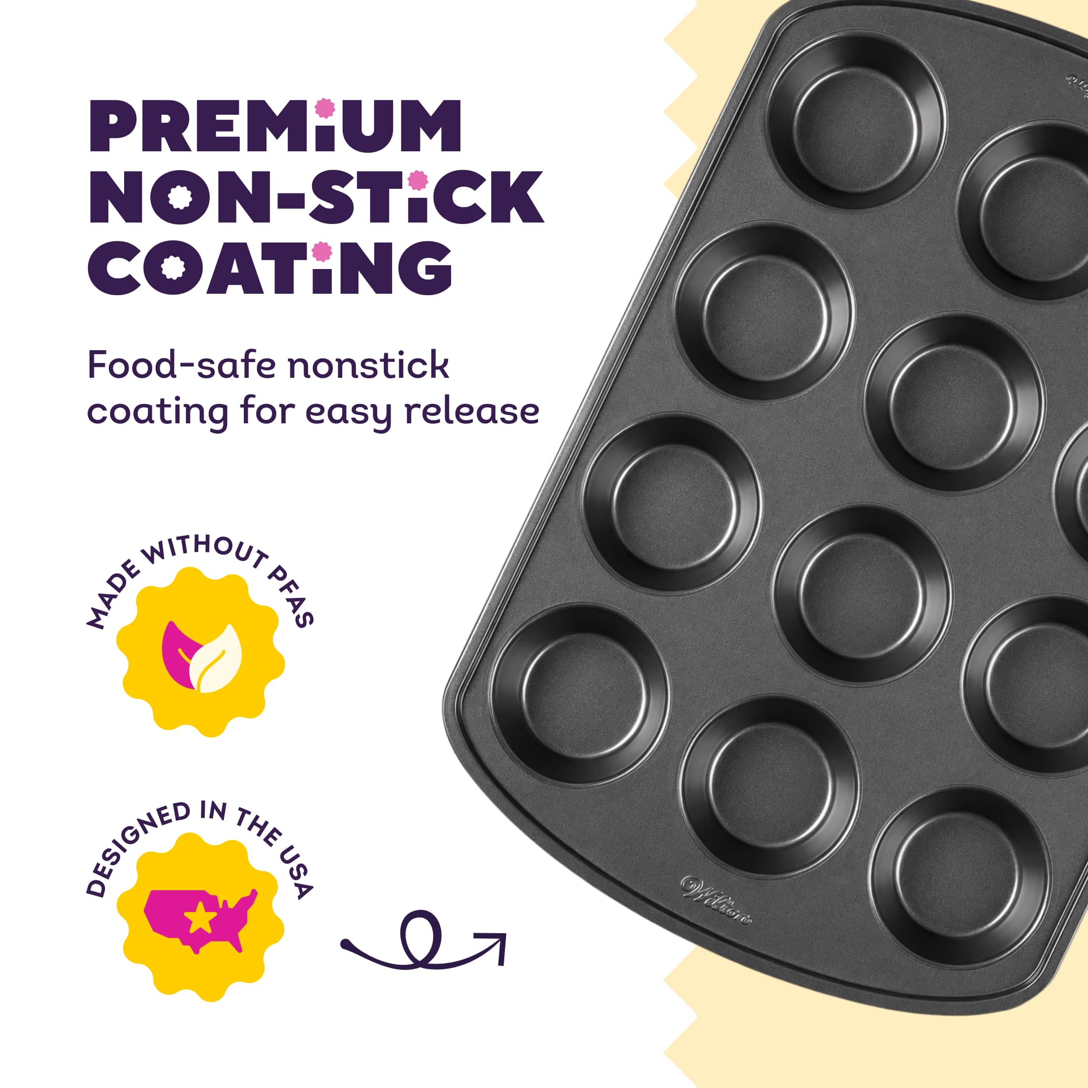 Wilton® Gold Non-Stick Bakeware 12 Cup Muffin Pan
