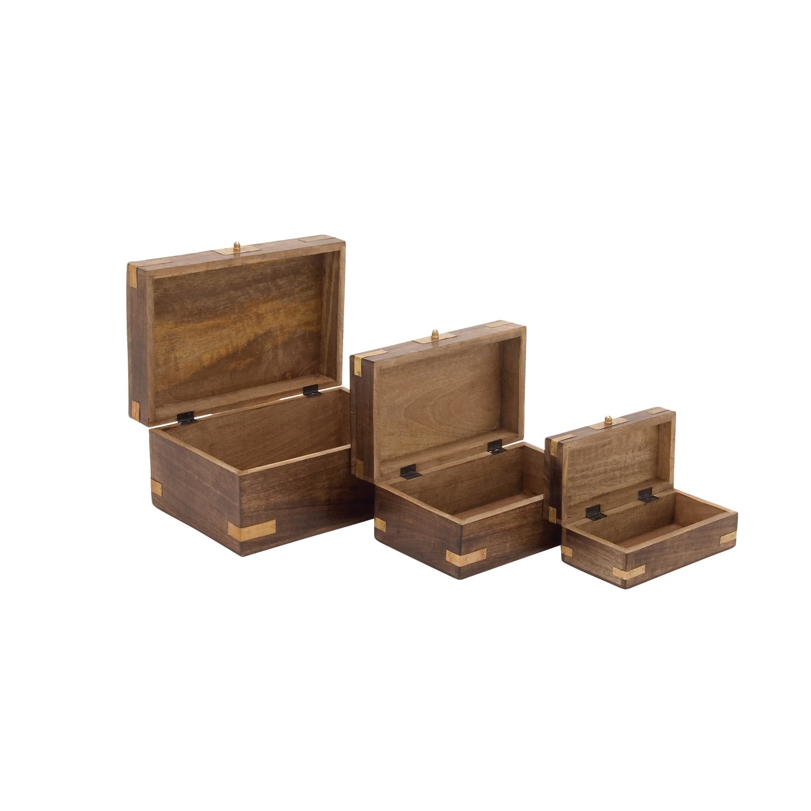 Brown Mango Wood Traditional Box Set